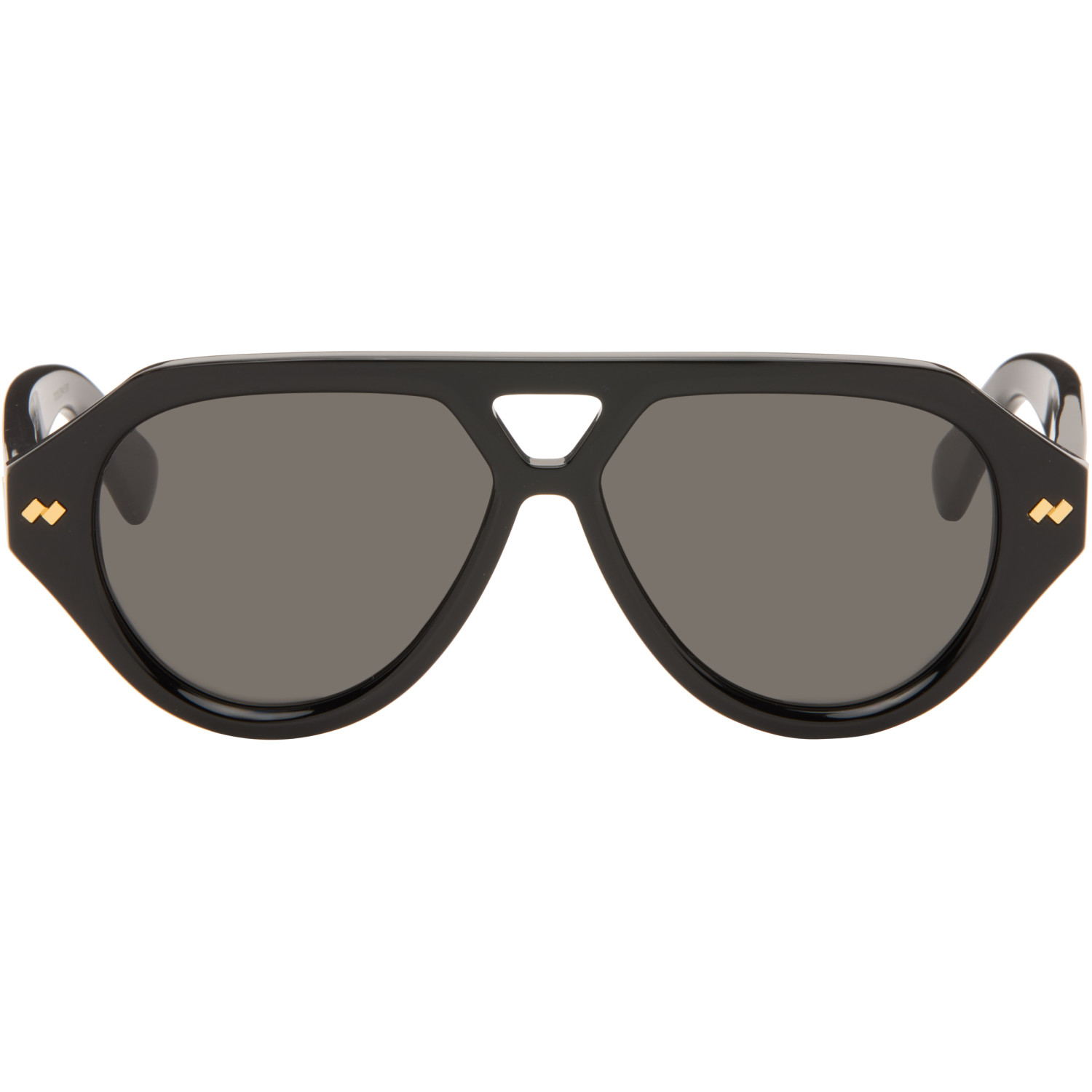 Bottega Veneta Black Dizzy Aviator Sunglasses