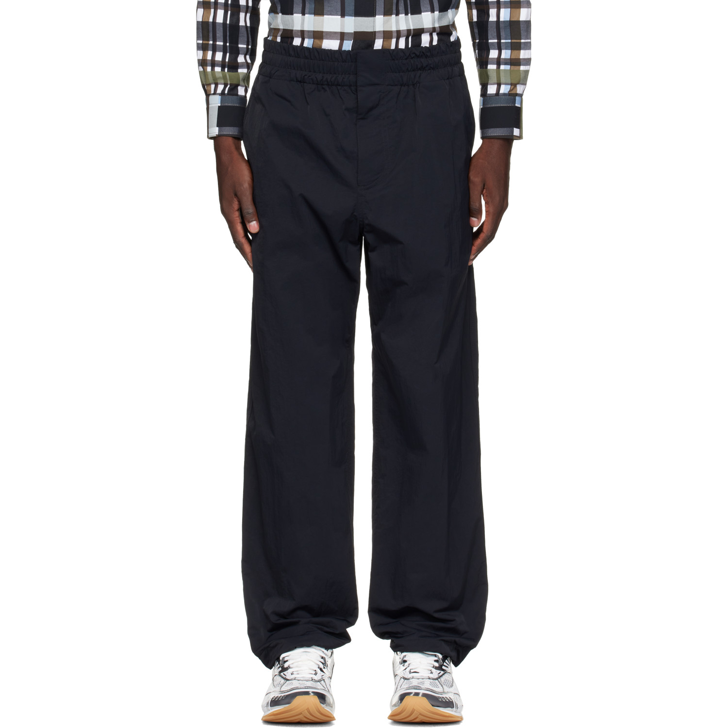 Bottega Veneta Black Elasticated Straight Track Pants