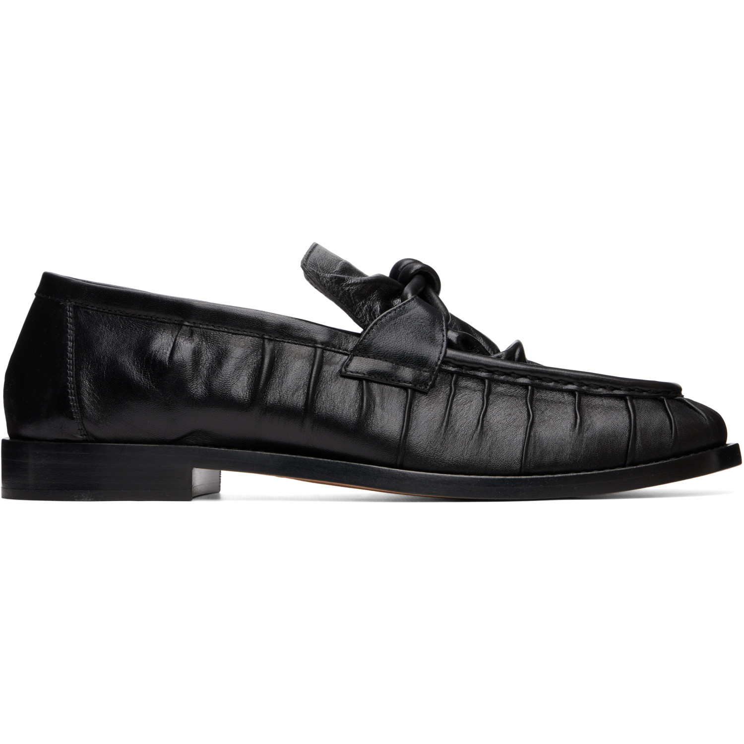 Bottega Veneta Black Astaire Loafers