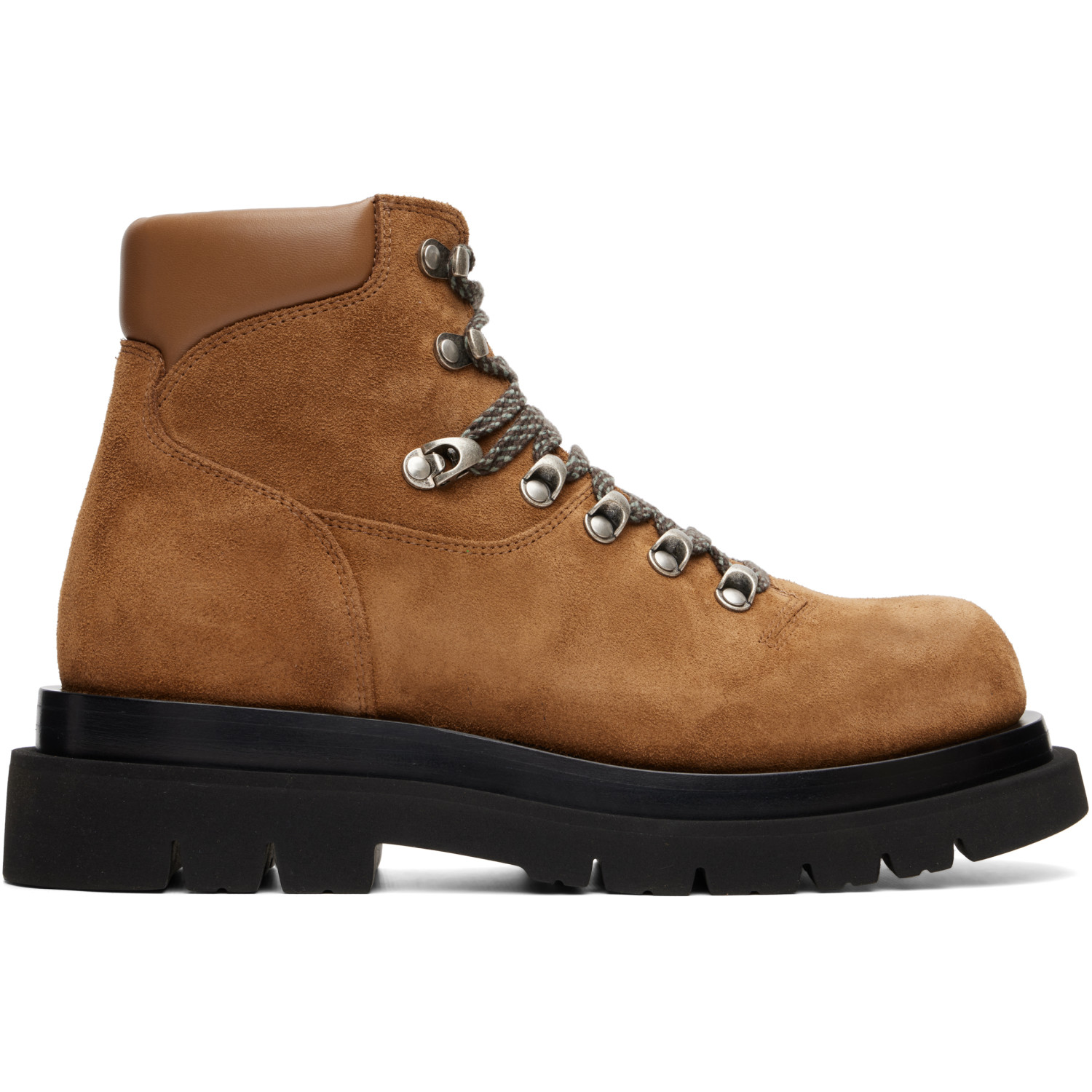Bottega Veneta Brown Boston Crust Lug Ankle Boots