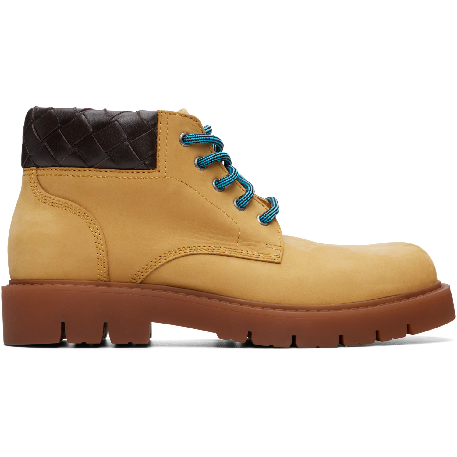 Bottega Veneta Tan Haddock Lace-Up Boots