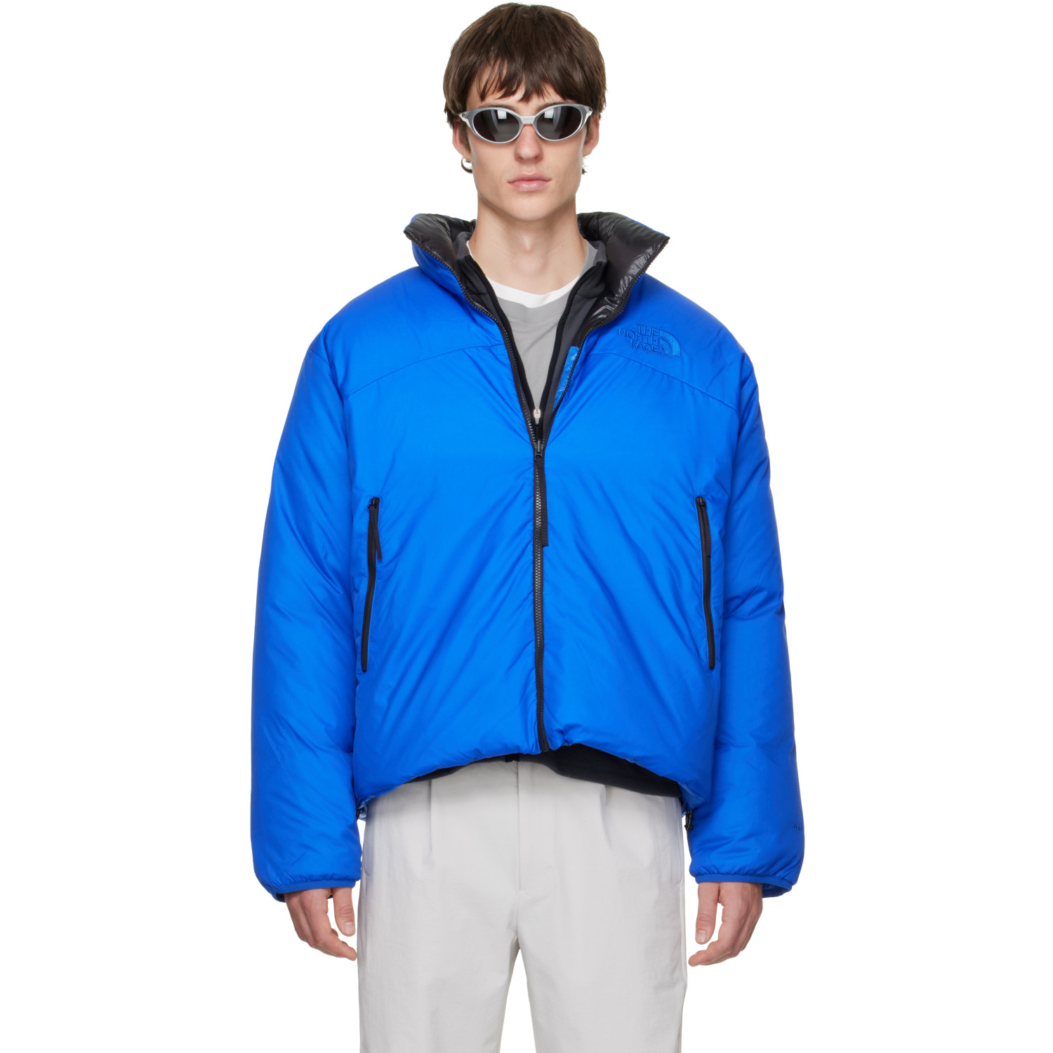 The North Face Blue Pertex Nuptse Reversible Down Jacket
