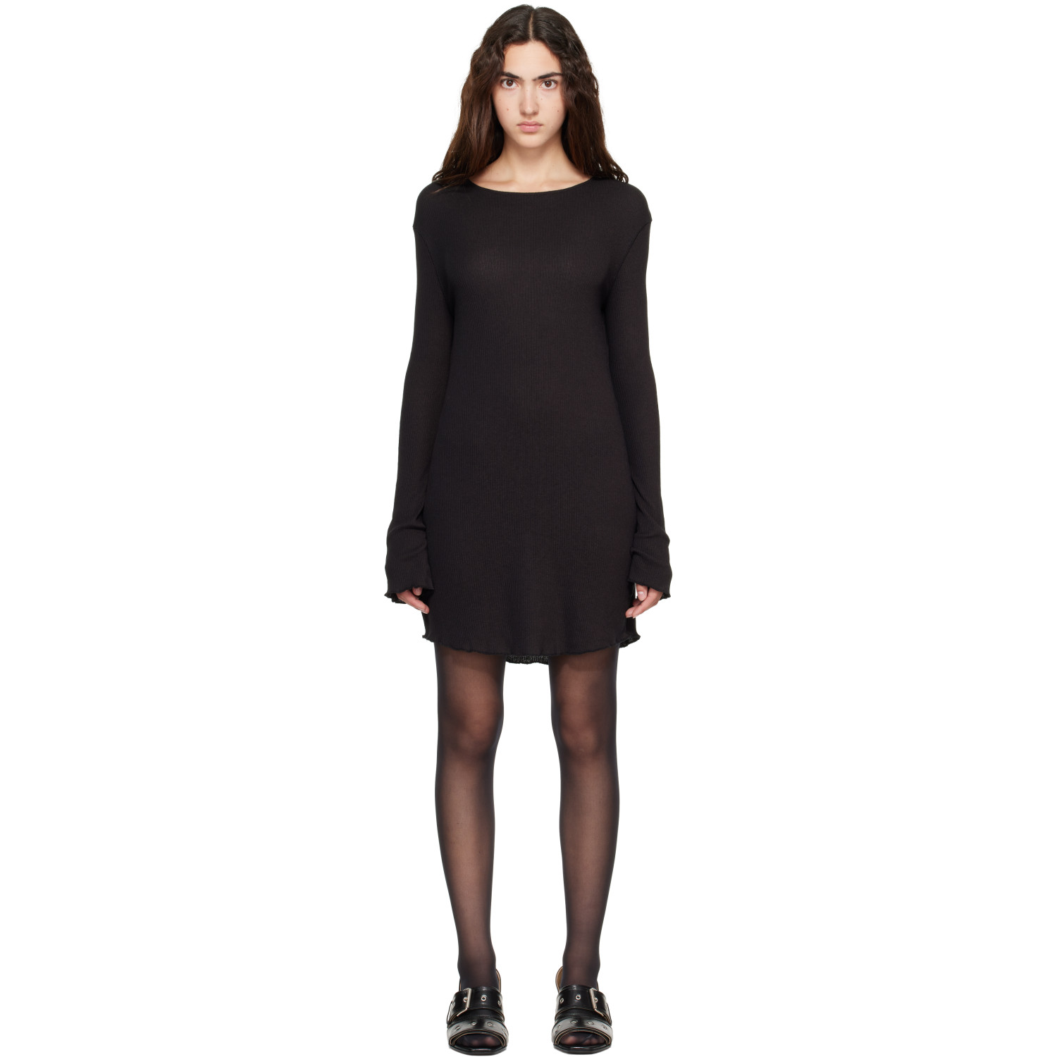 OUR LEGACY Black Two Face Minidress