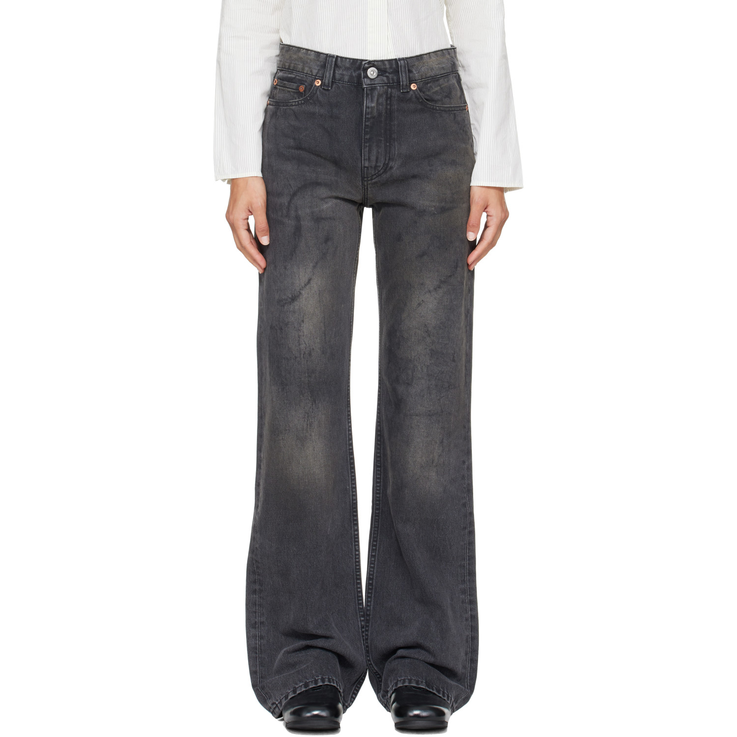 OUR LEGACY Black Boot Cut Jeans