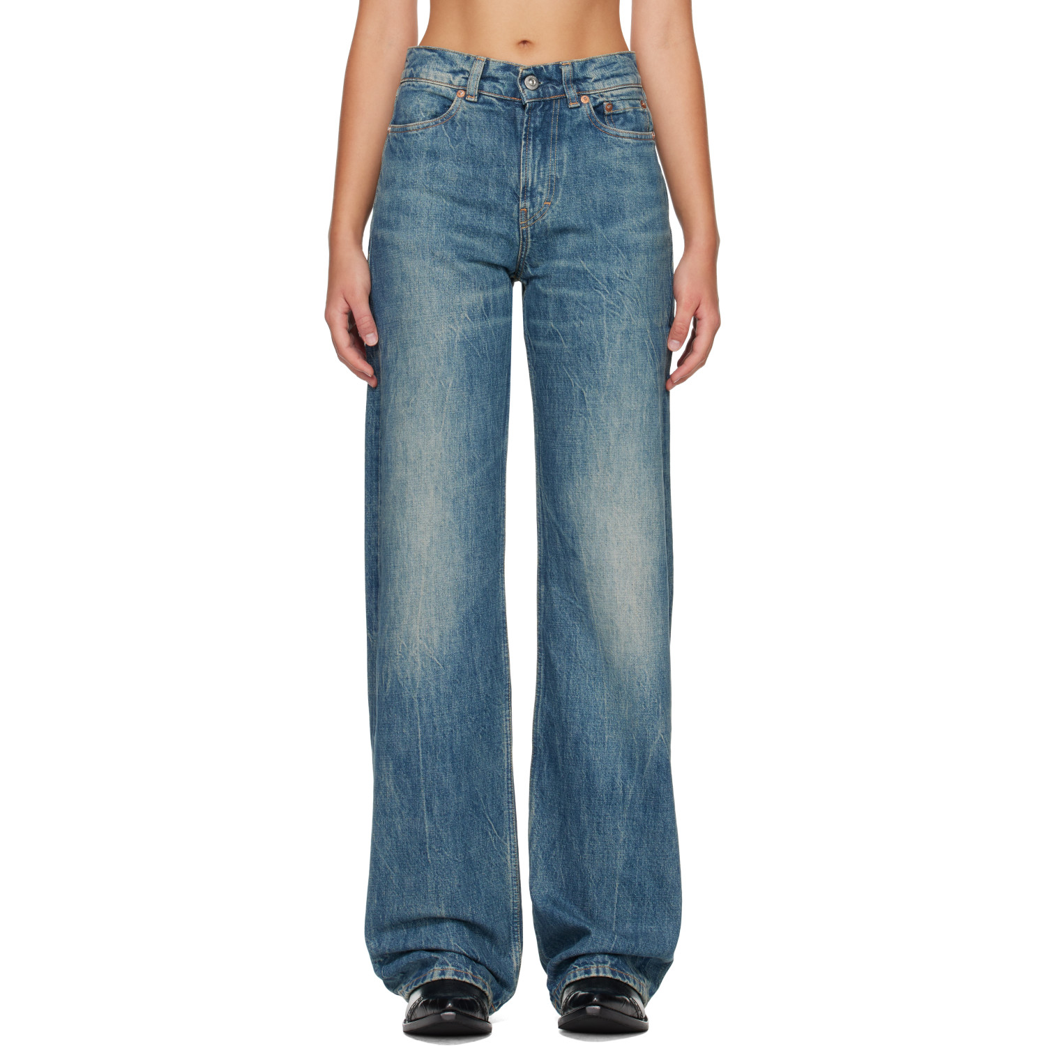 OUR LEGACY Blue Wata Cut Jeans