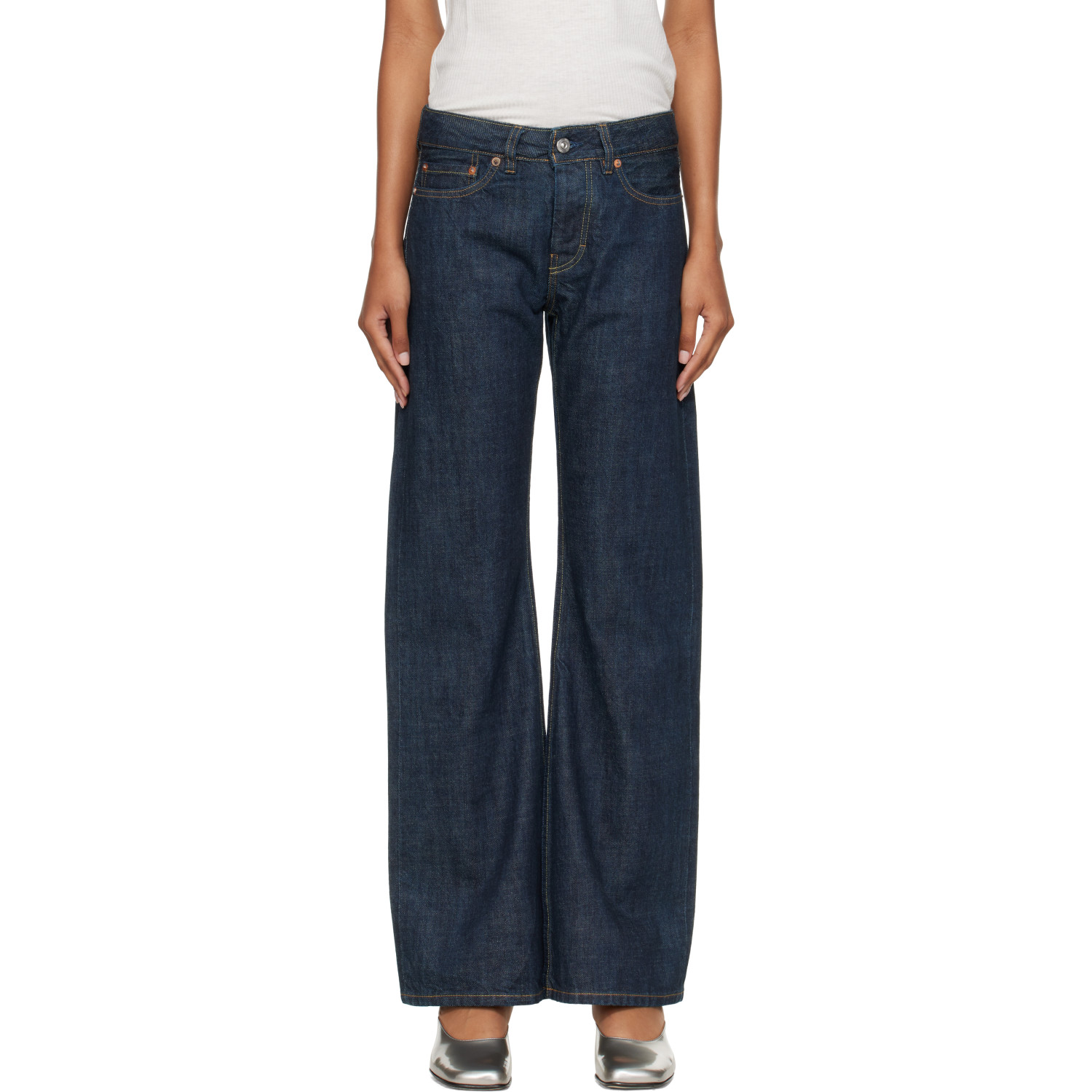 OUR LEGACY Blue Rover Cut Jeans