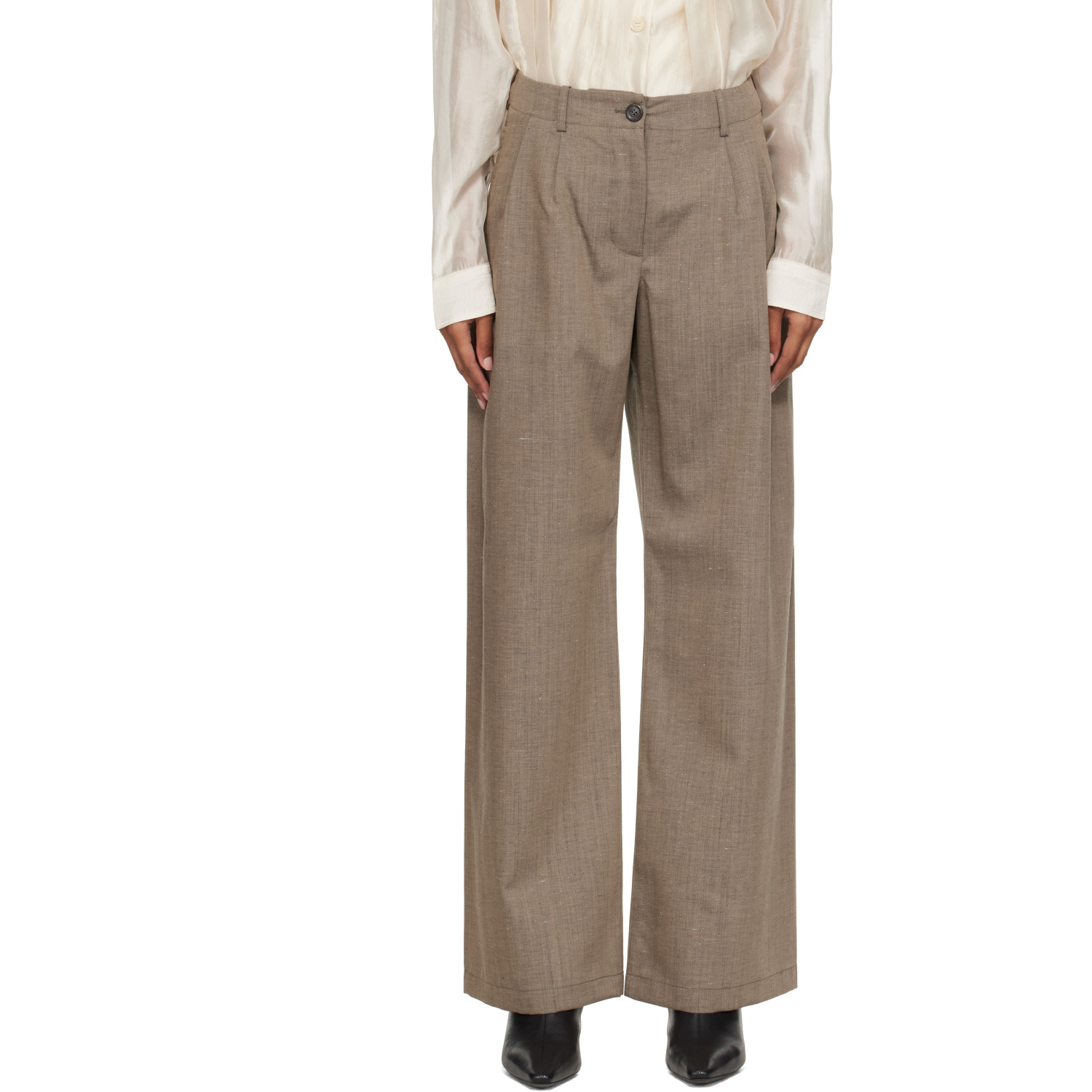 OUR LEGACY Taupe Arch Chino Trousers