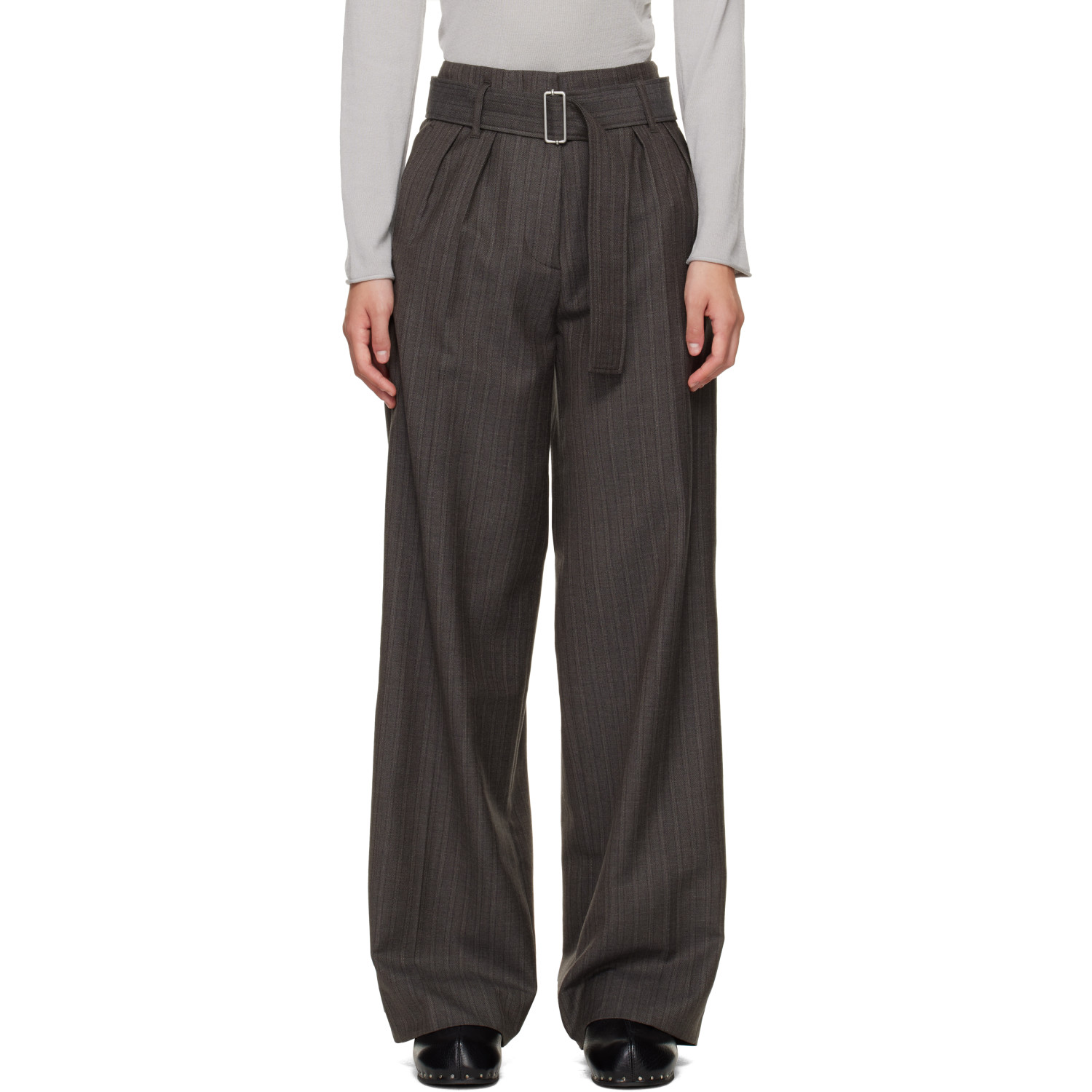 Our Legacy Gray Soar Trousers In Brown