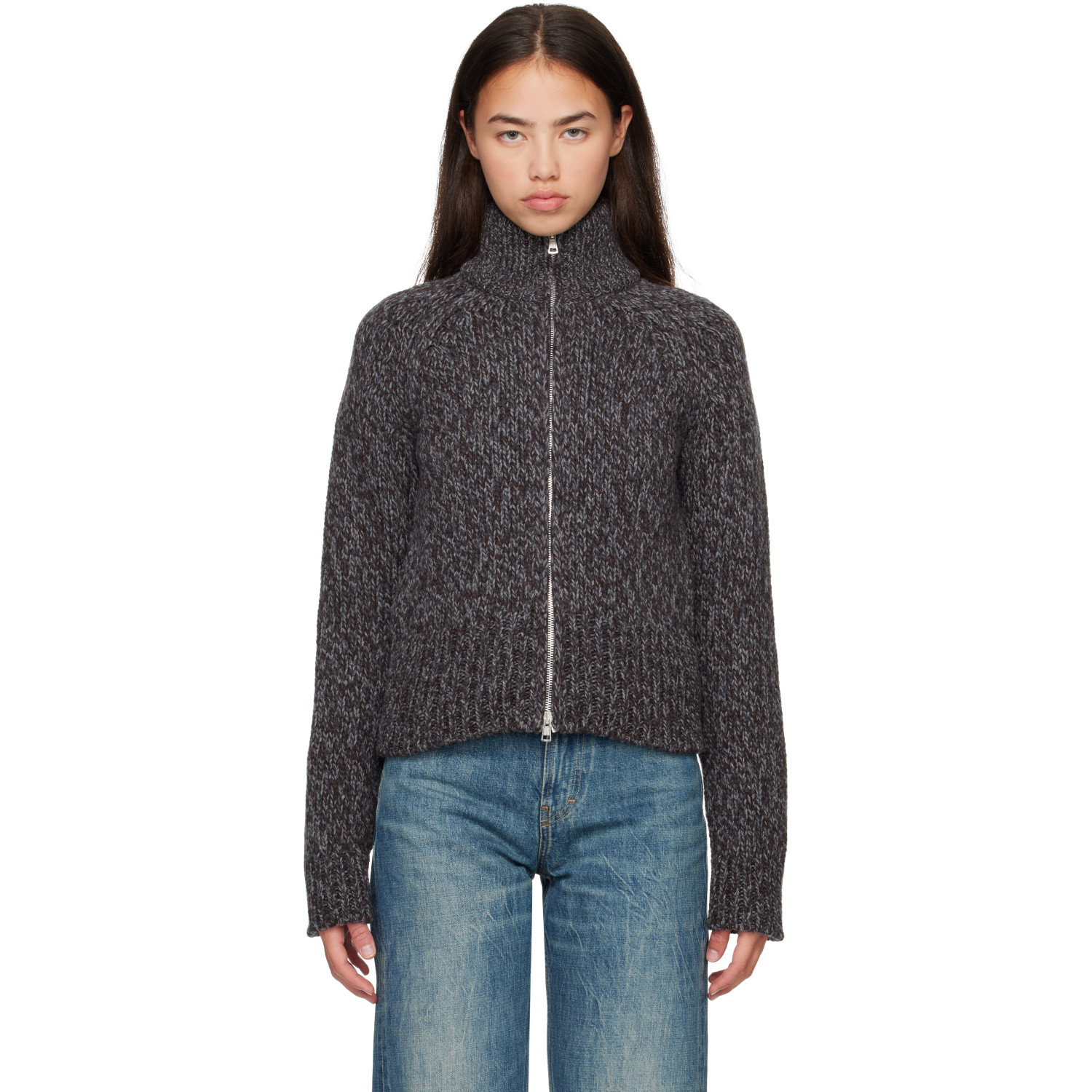 OUR LEGACY Gray Flight Zip Cardigan