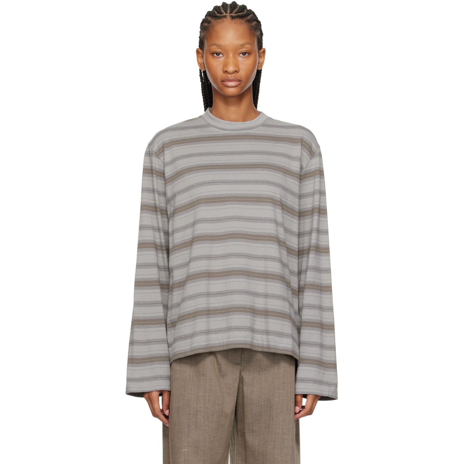 OUR LEGACY Gray Box Longsleeve T-shirt