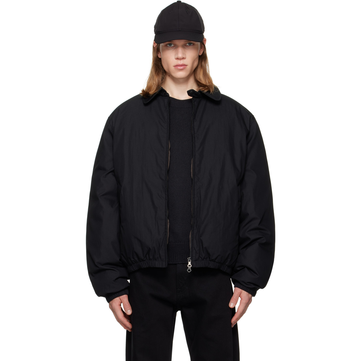 OUR LEGACY Black Avenue Puffa Down Bomber Jacket