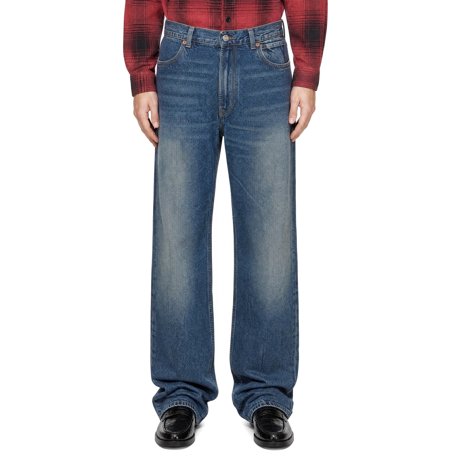 OUR LEGACY Navy Carlson Cut Jeans
