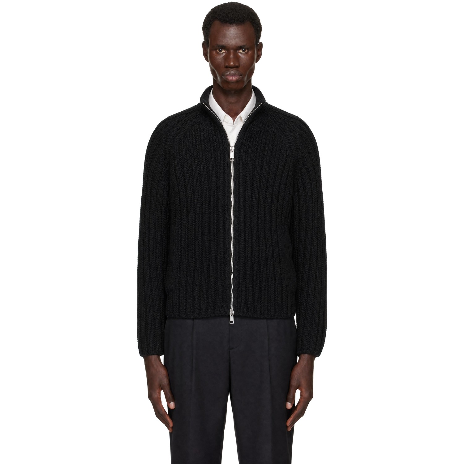 OUR LEGACY Gray Ultra Zip Funnel Cardigan