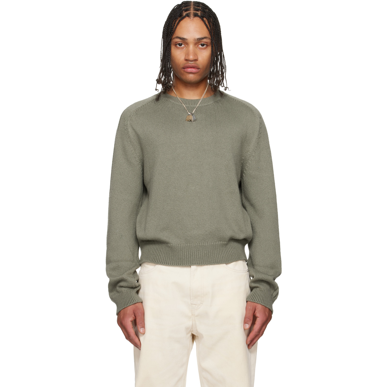 OUR LEGACY Gray True Roundneck Sweater