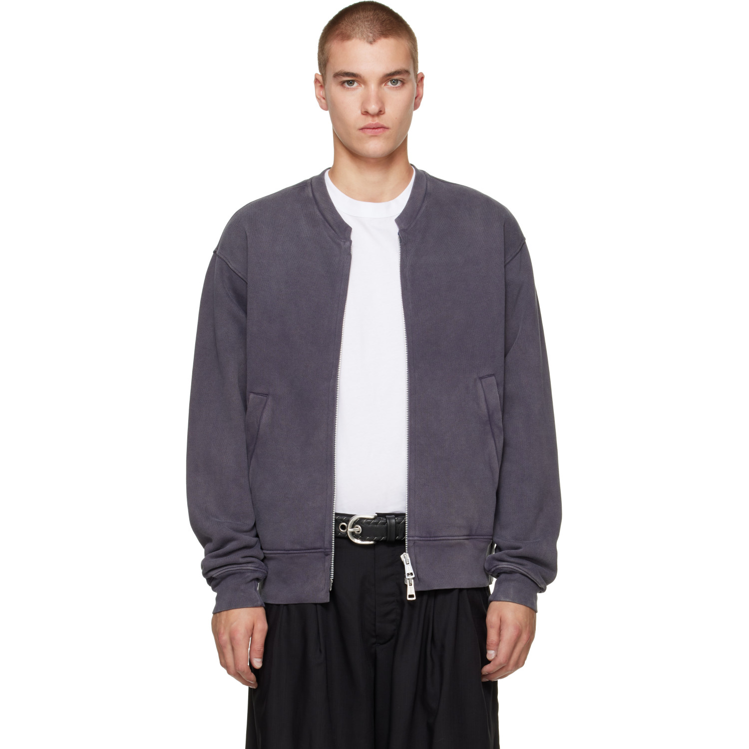 OUR LEGACY Gray Rift Zip Jacket
