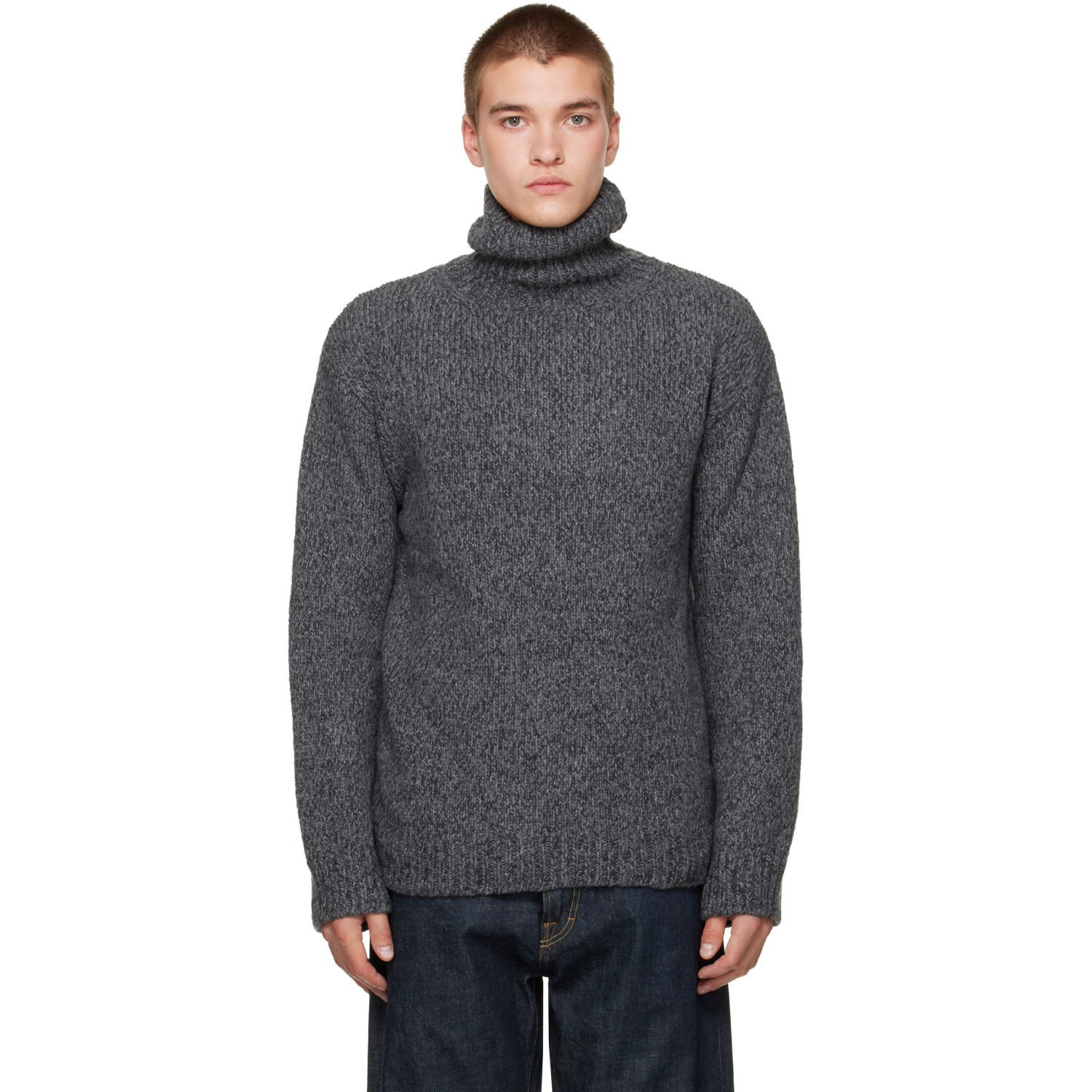 OUR LEGACY Gray Popover Turtleneck
