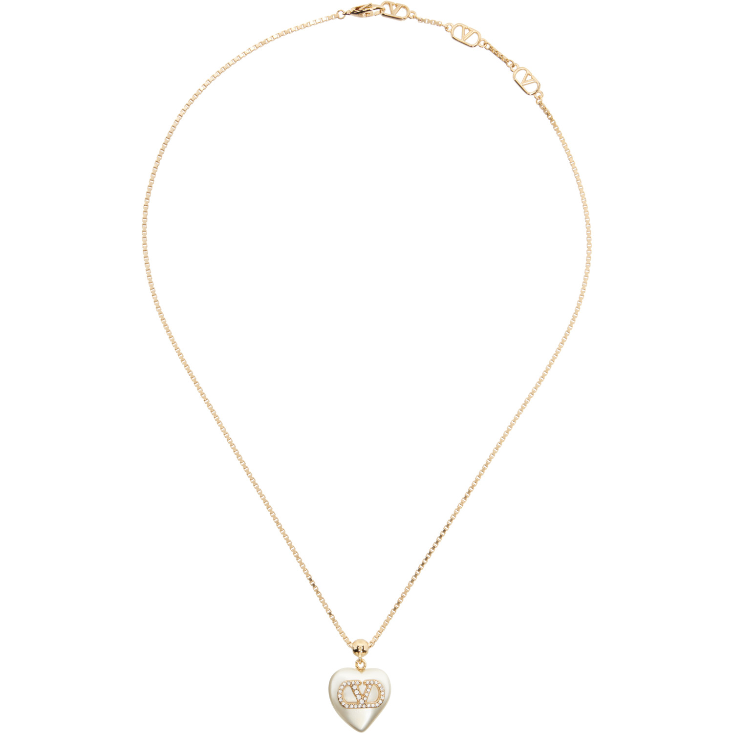 Valentino Garavani VLogo Signature Faux-Pearl Necklace