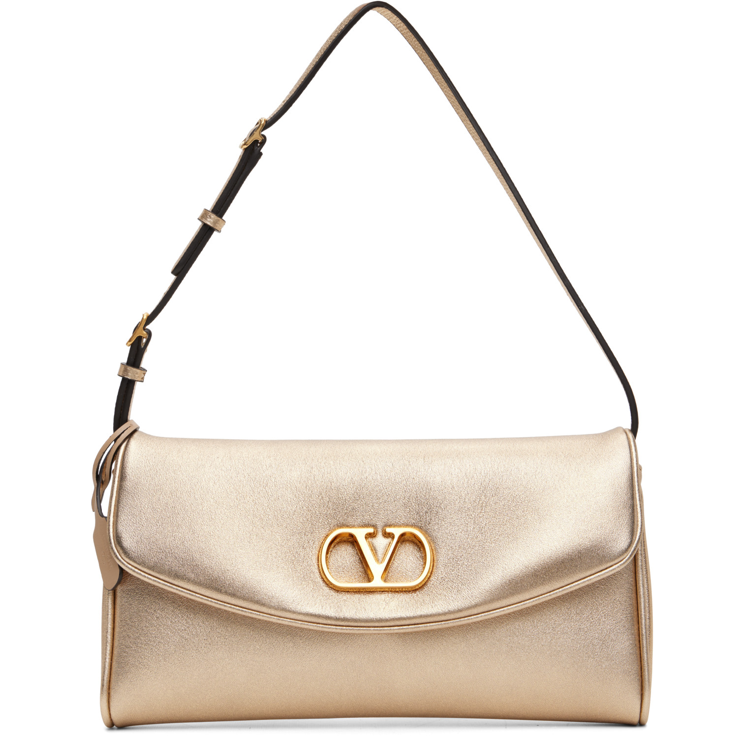 Valentino Garavani Gold DeVain Small Nappa Shoulder Bag