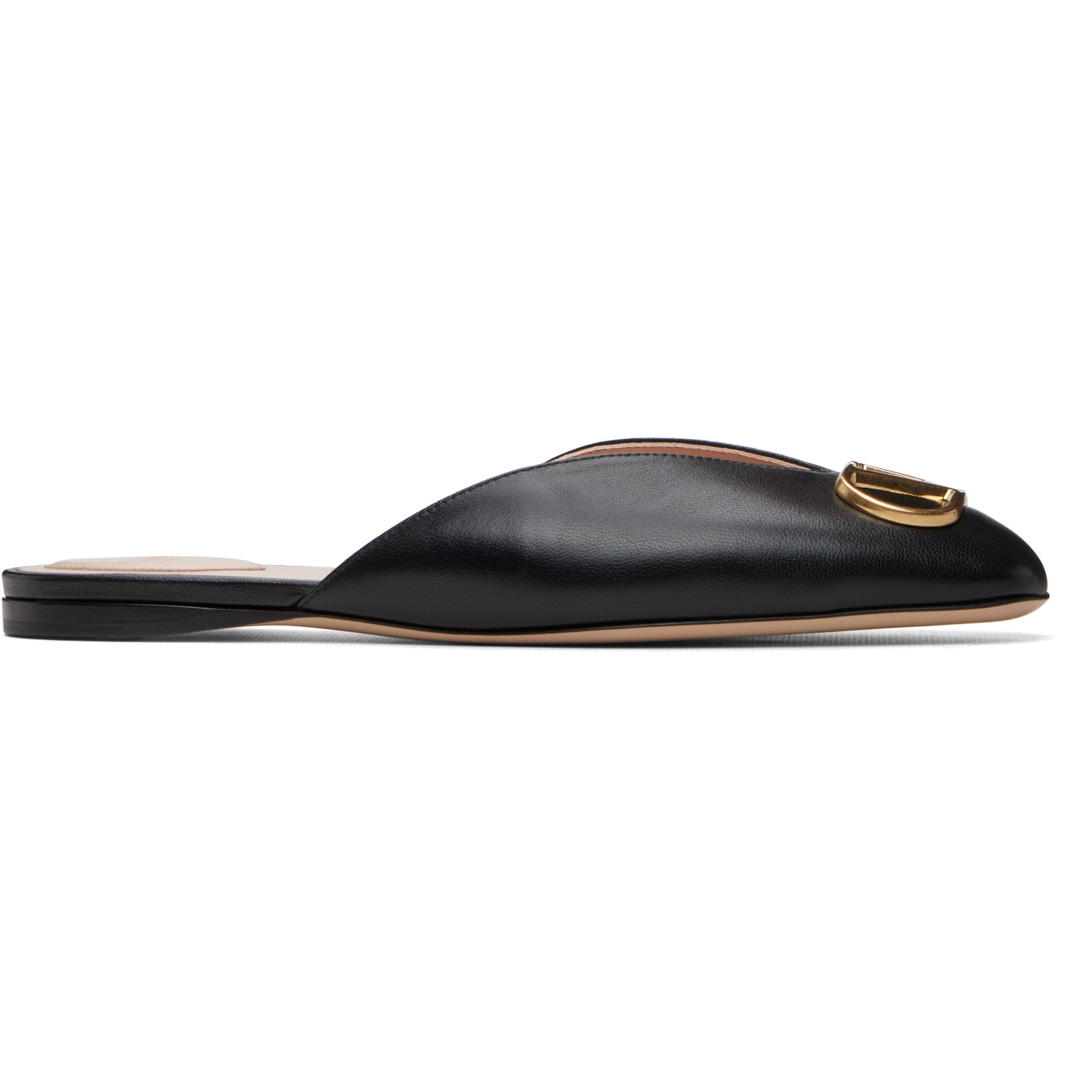 Valentino Garavani Black VLogo Signature Mule Flats