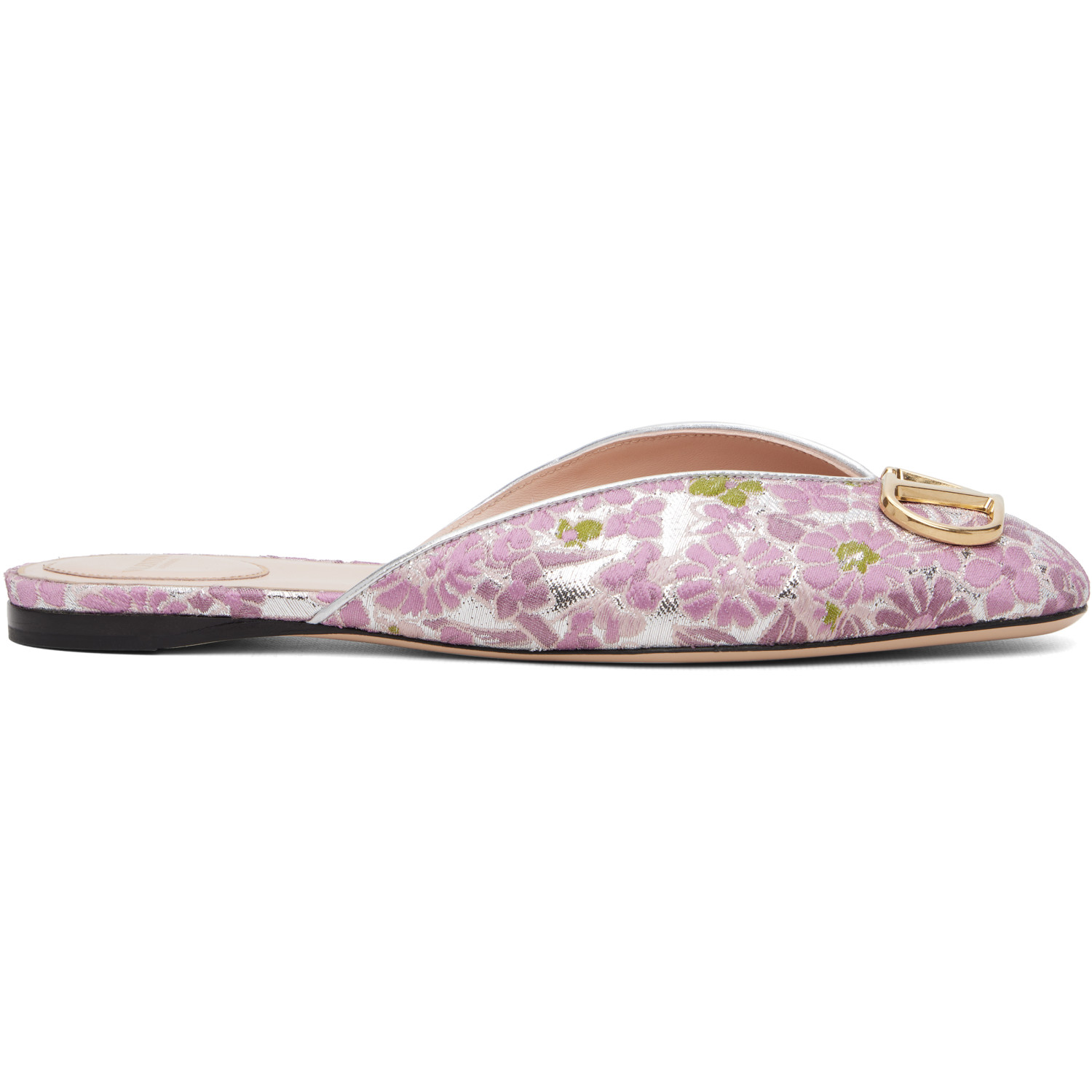 Valentino Garavani Pink VLogo Signature Slippers