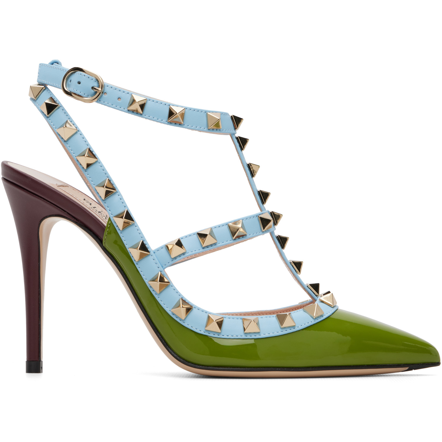 Valentino Garavani Multicolor Rockstud 100mm Heels