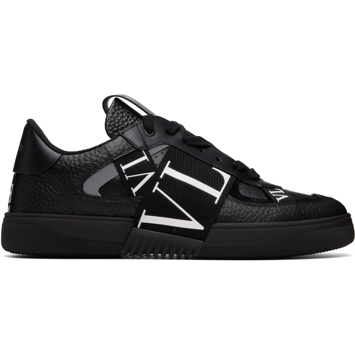 Valentino Garavani Black Low-Top Calfskin VL7N Sneakers