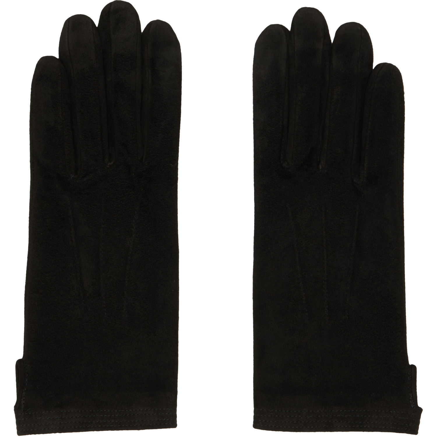 Jean Paul Gaultier Black Short Leather Suede Gloves