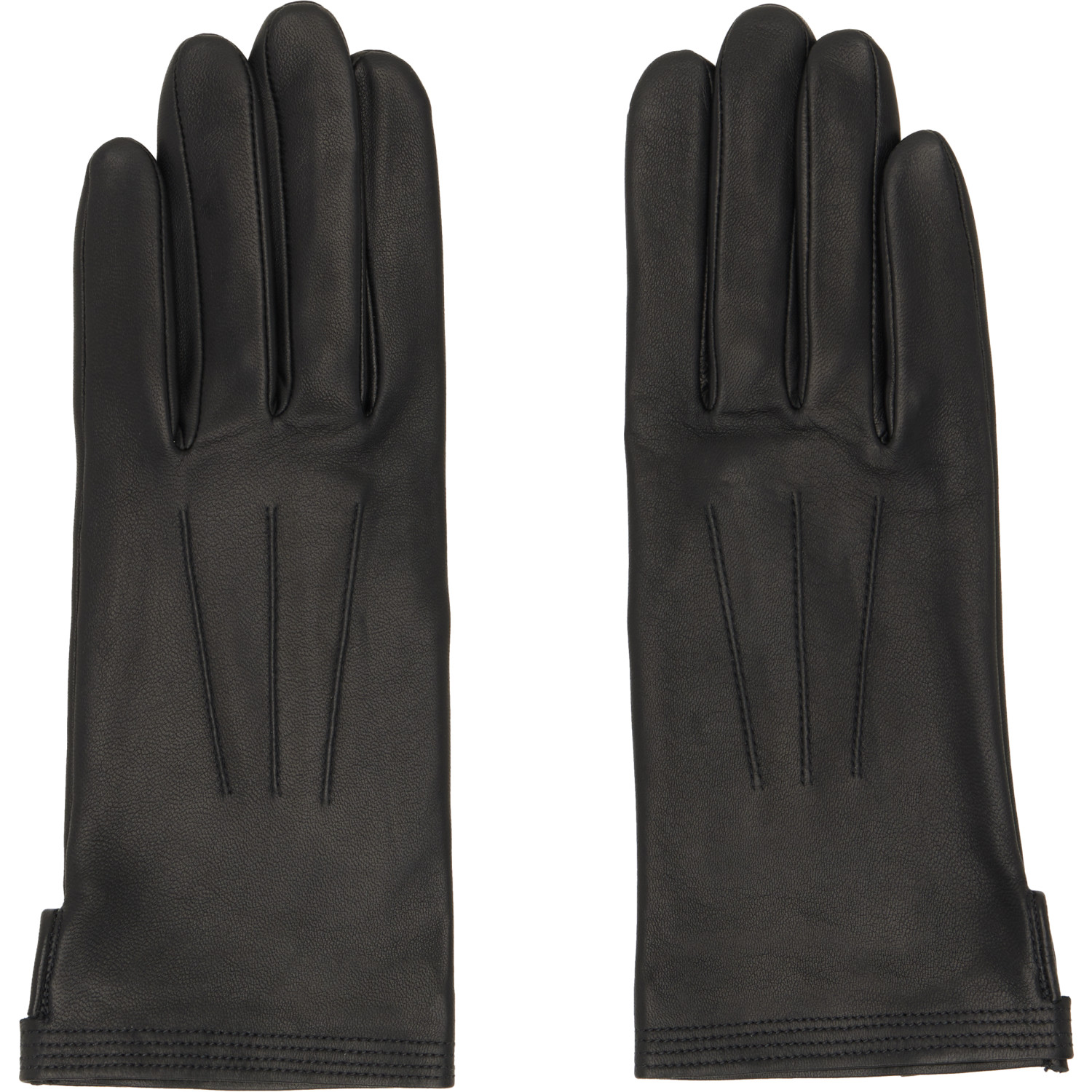 Jean Paul Gaultier Black Short Leather Gloves