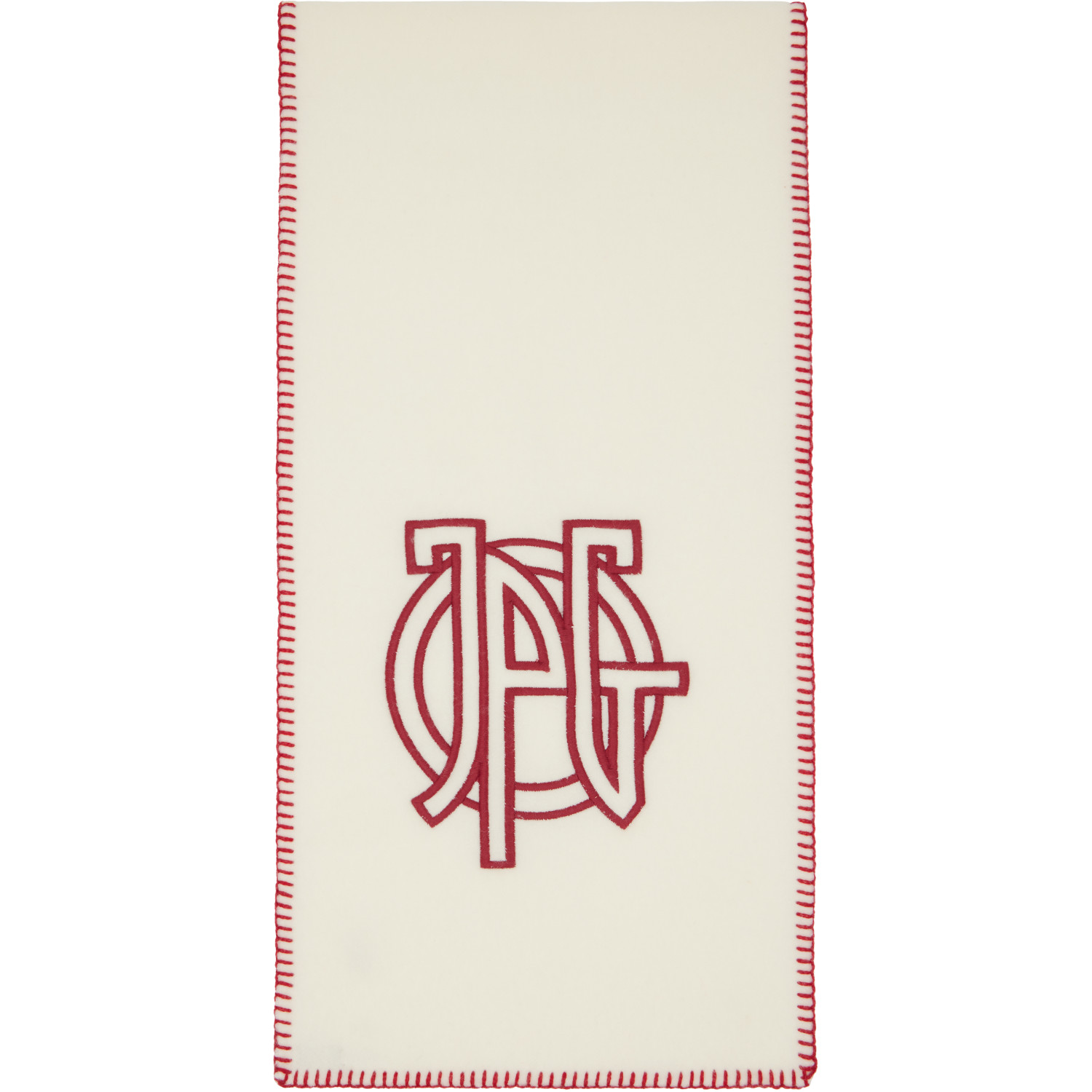 Jean Paul Gaultier Off-White Wool Stitch Scarf