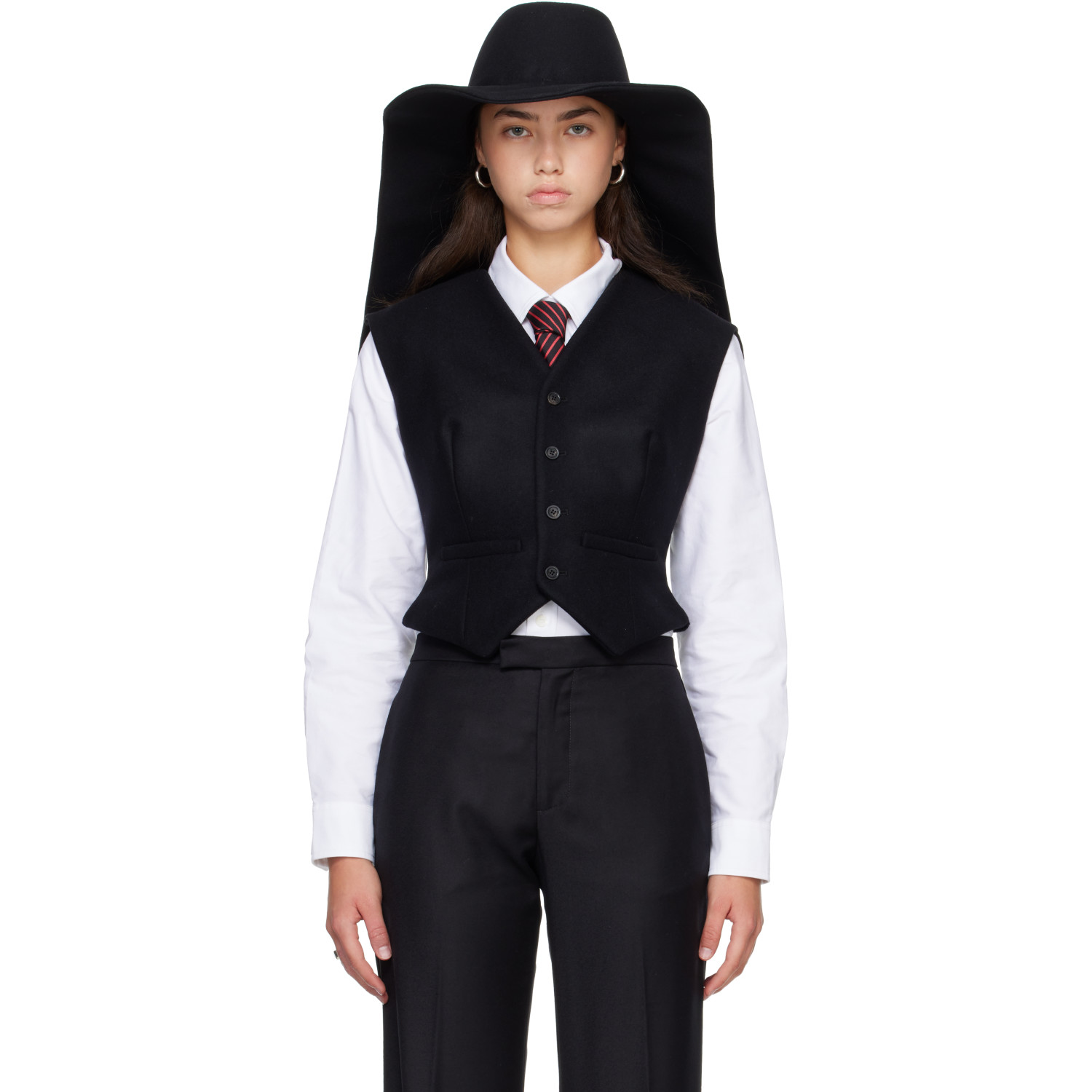 Jean Paul Gaultier Black 'The Hat' Vest