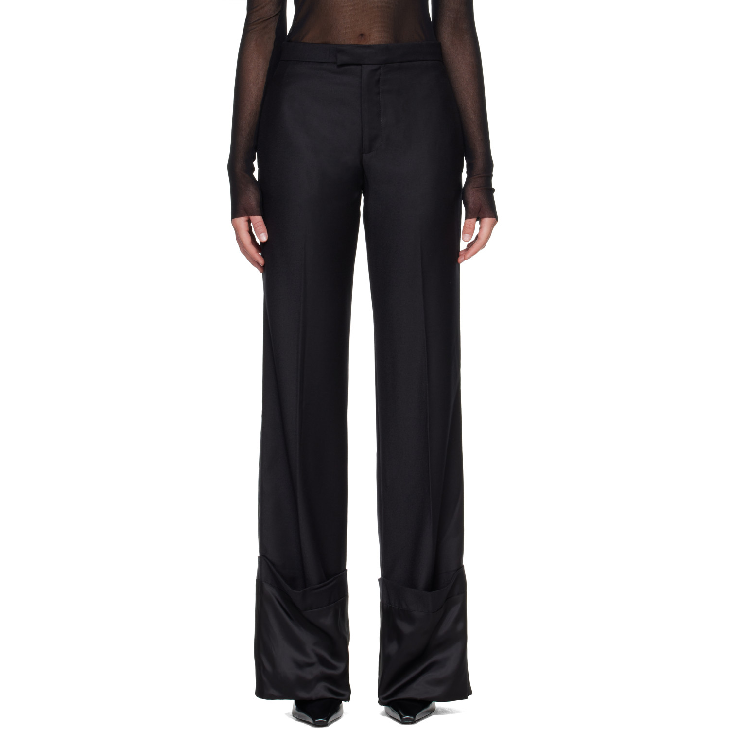 Jean Paul Gaultier Black 'The Satin Tailored' Trousers