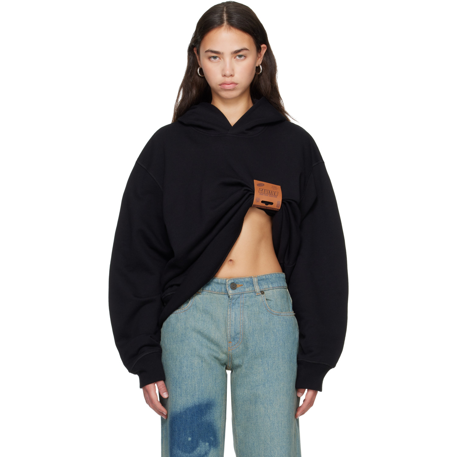 Jean Paul Gaultier Black 'The Label' Hoodie