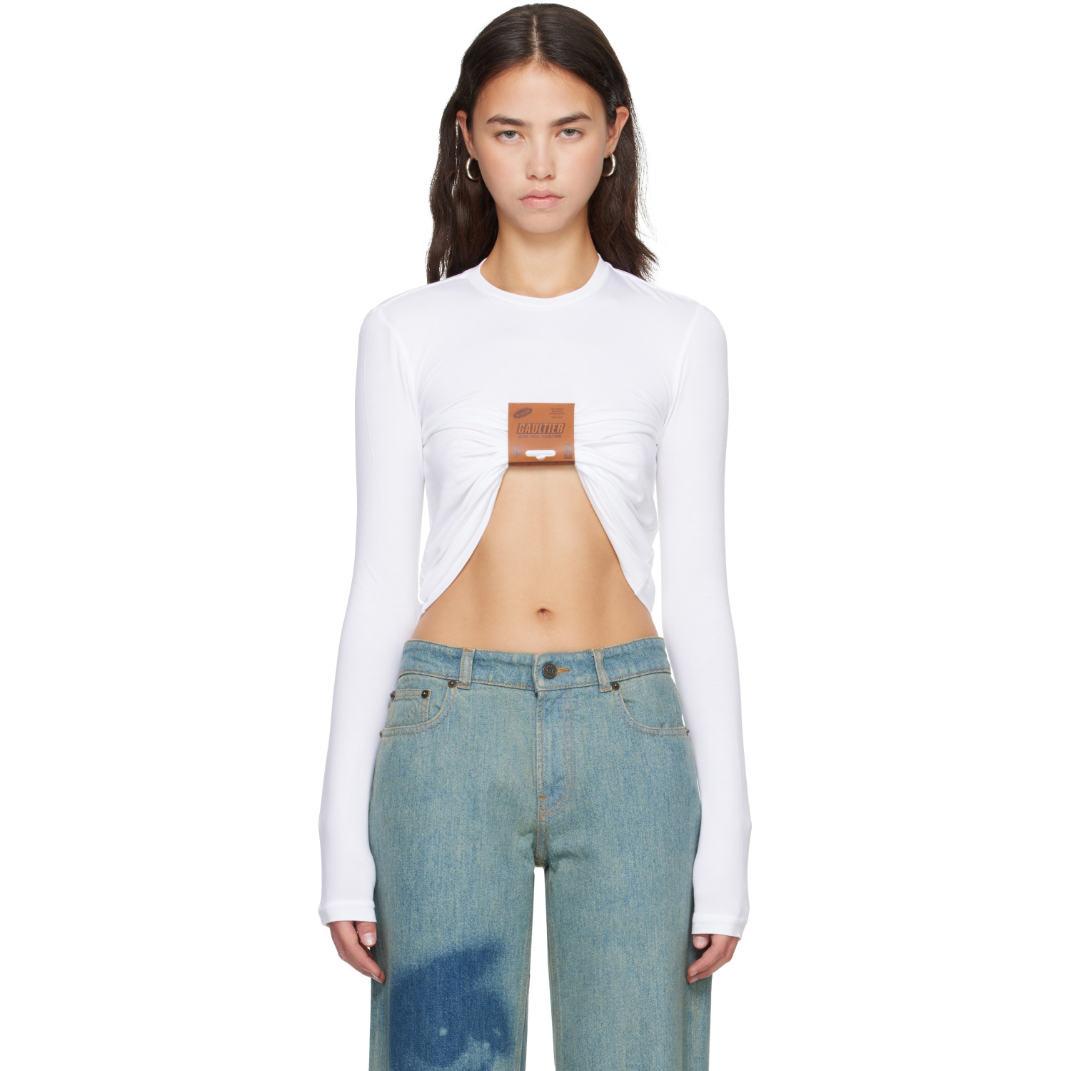 Jean Paul Gaultier White 'The Label' T-shirt