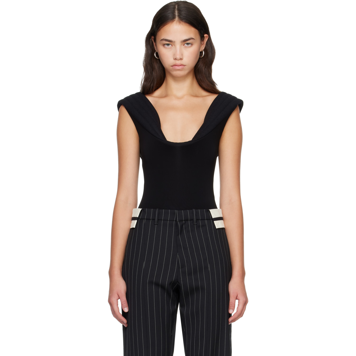 Jean Paul Gaultier Black 'The Sculpted' Bodysuit