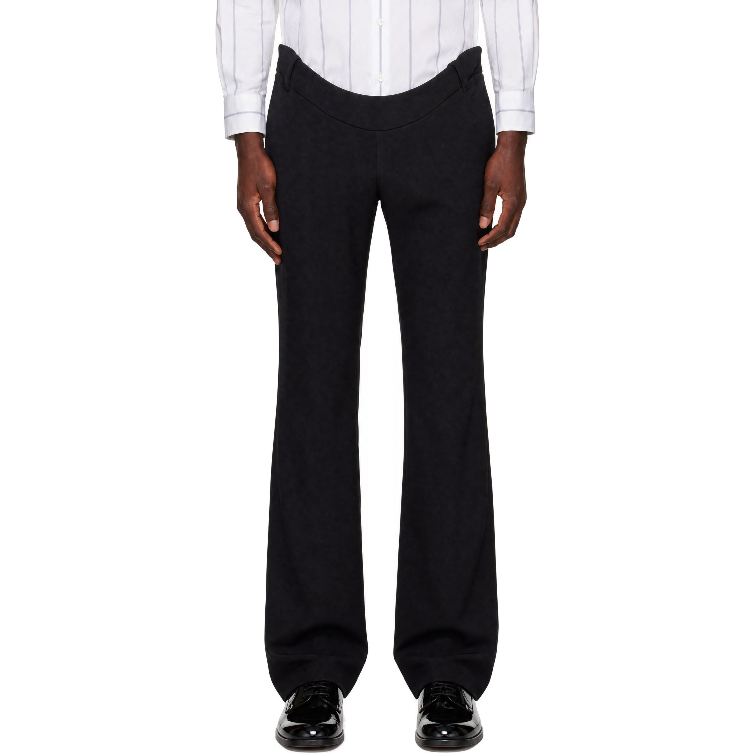 Jean Paul Gaultier Black 'The Black Curved Tailored' Trousers
