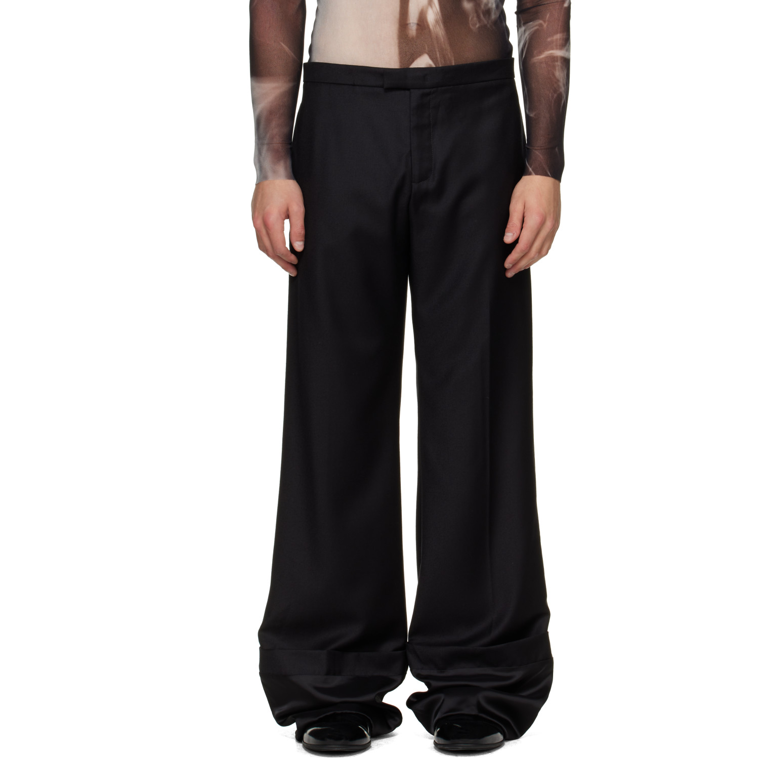Jean Paul Gaultier Black 'The Satin Tailored' Trousers