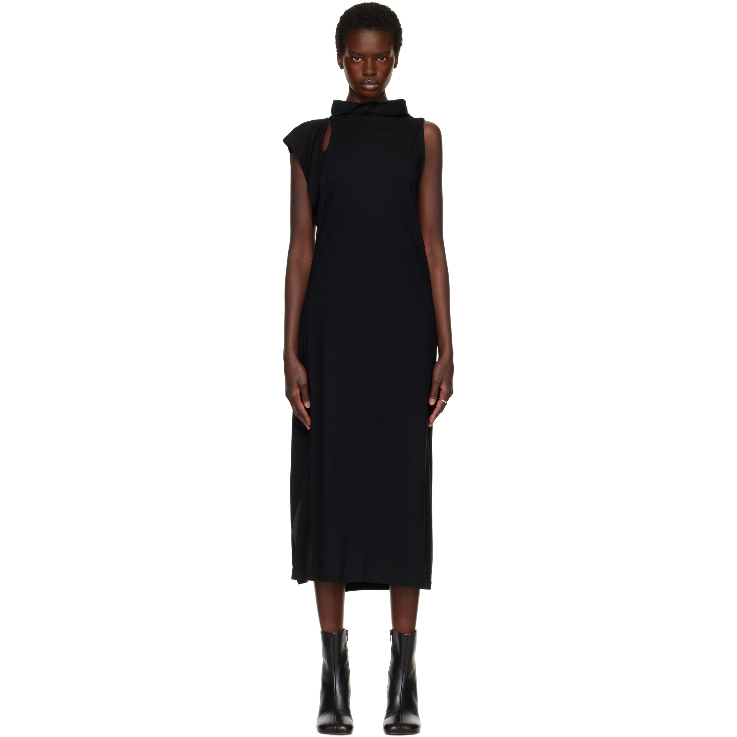 ISSEY MIYAKE Black Tubular-T Midi Dress