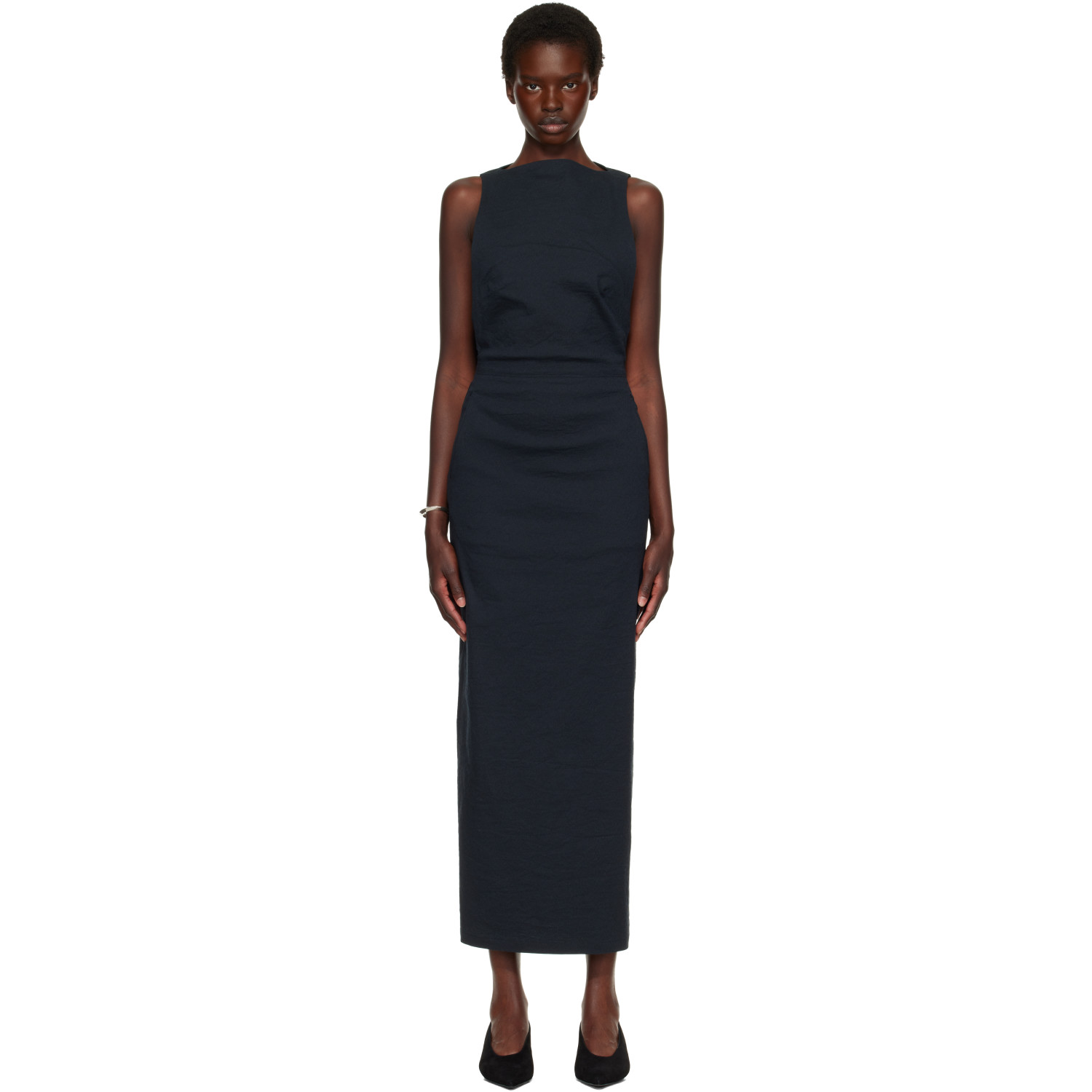 ISSEY MIYAKE Navy Allow Maxi Dress