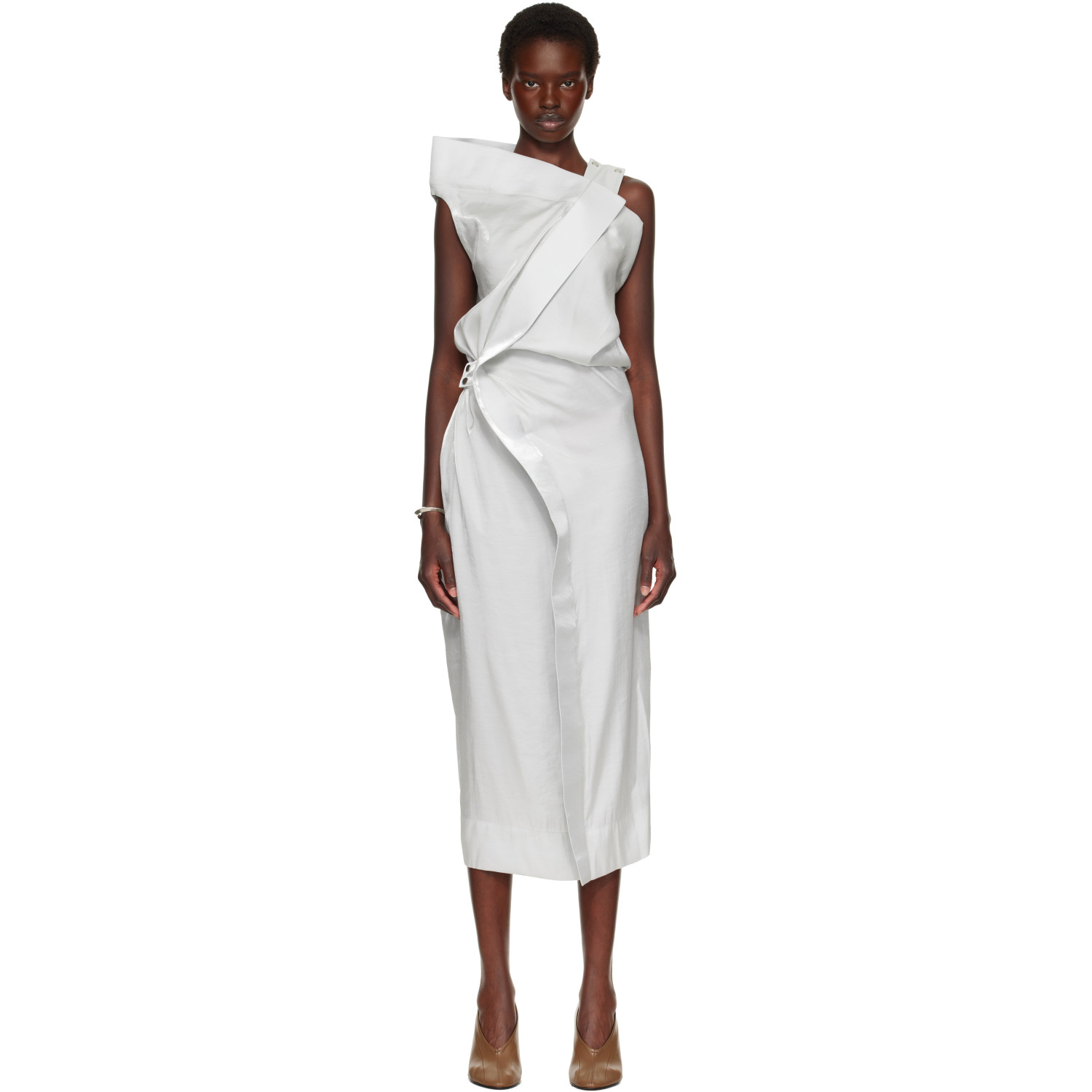 ISSEY MIYAKE SSENSE Exclusive Gray Mercury Midi Dress