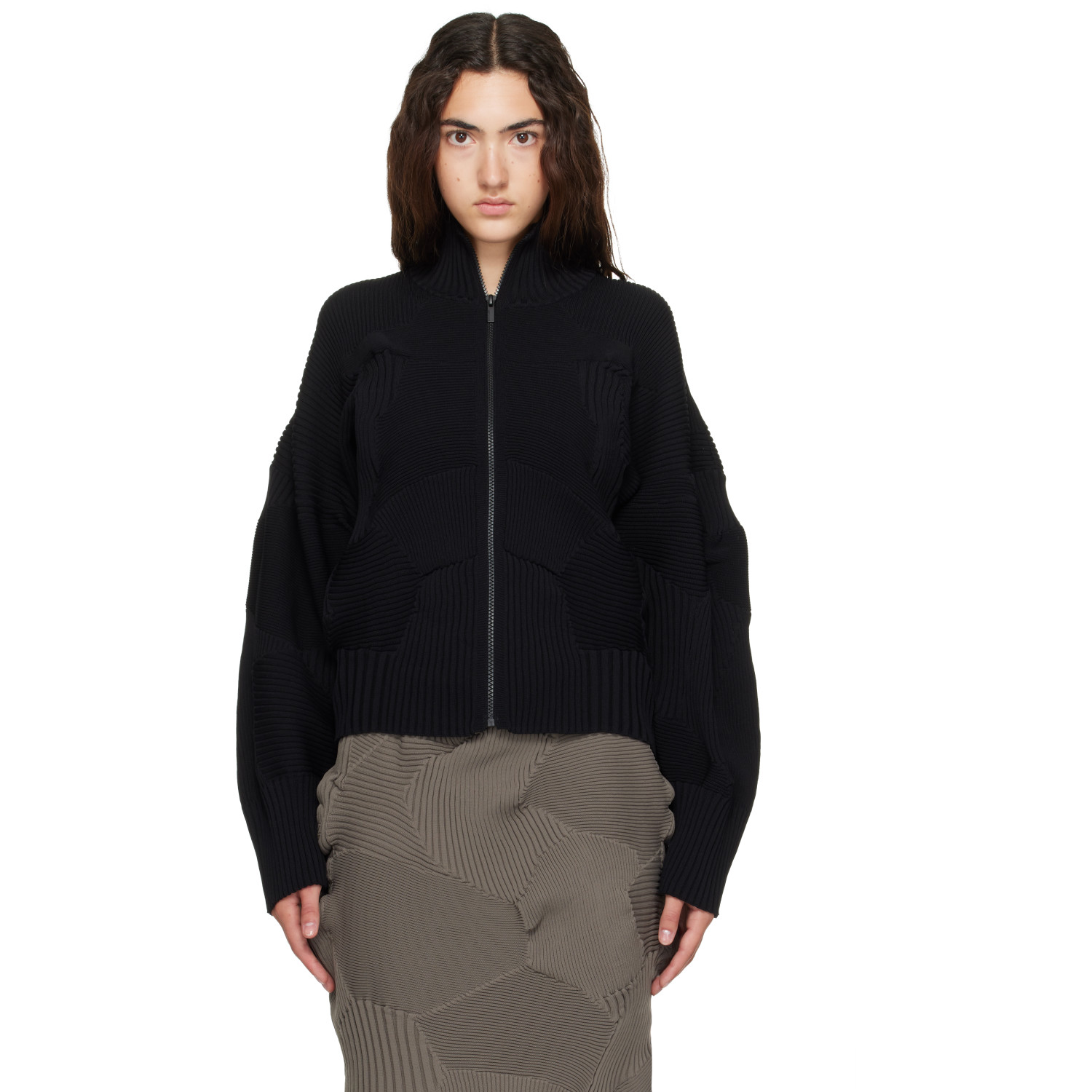 ISSEY MIYAKE Black Kone Kone Jacket