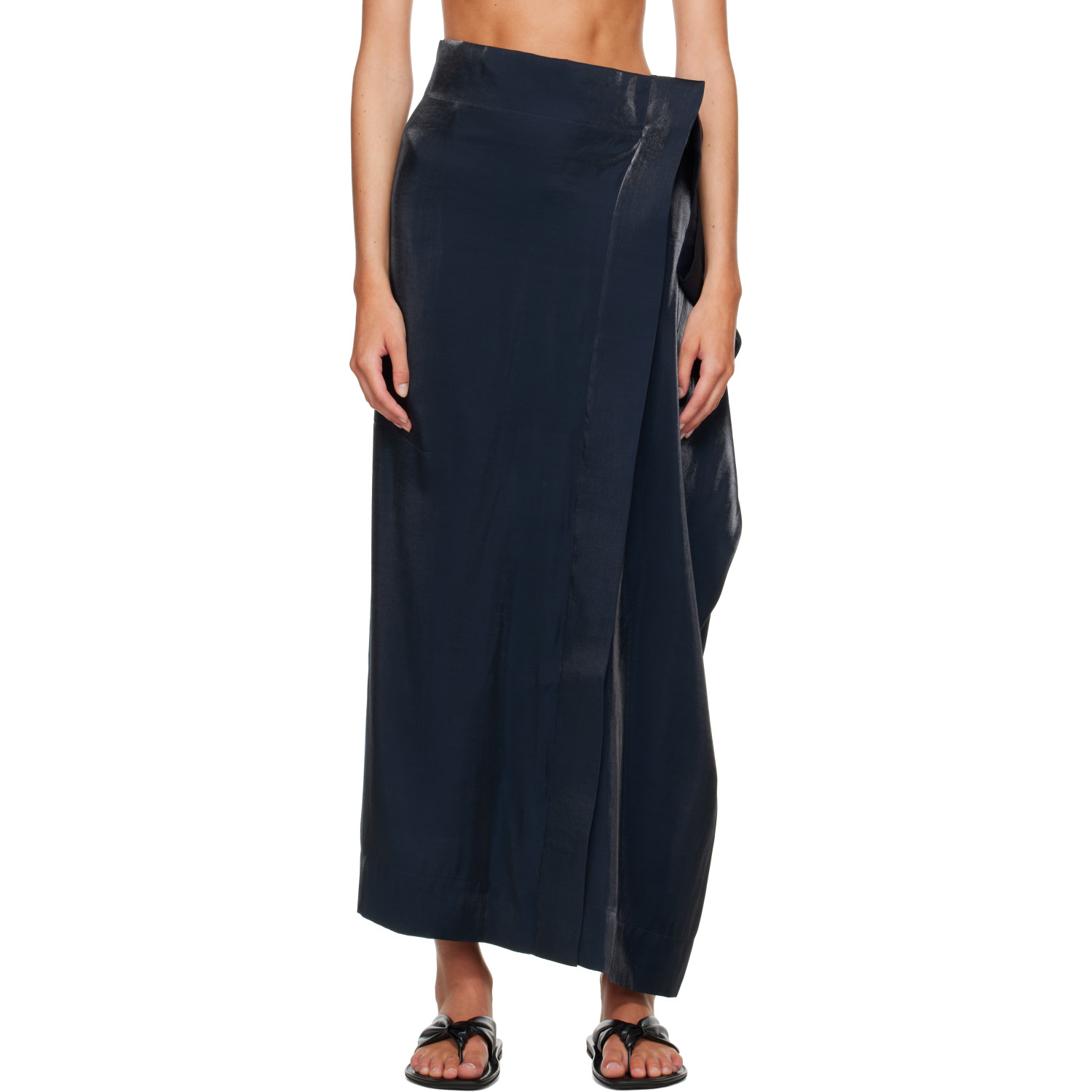 ISSEY MIYAKE SSENSE Exclusive Navy Mercury Maxi Skirt