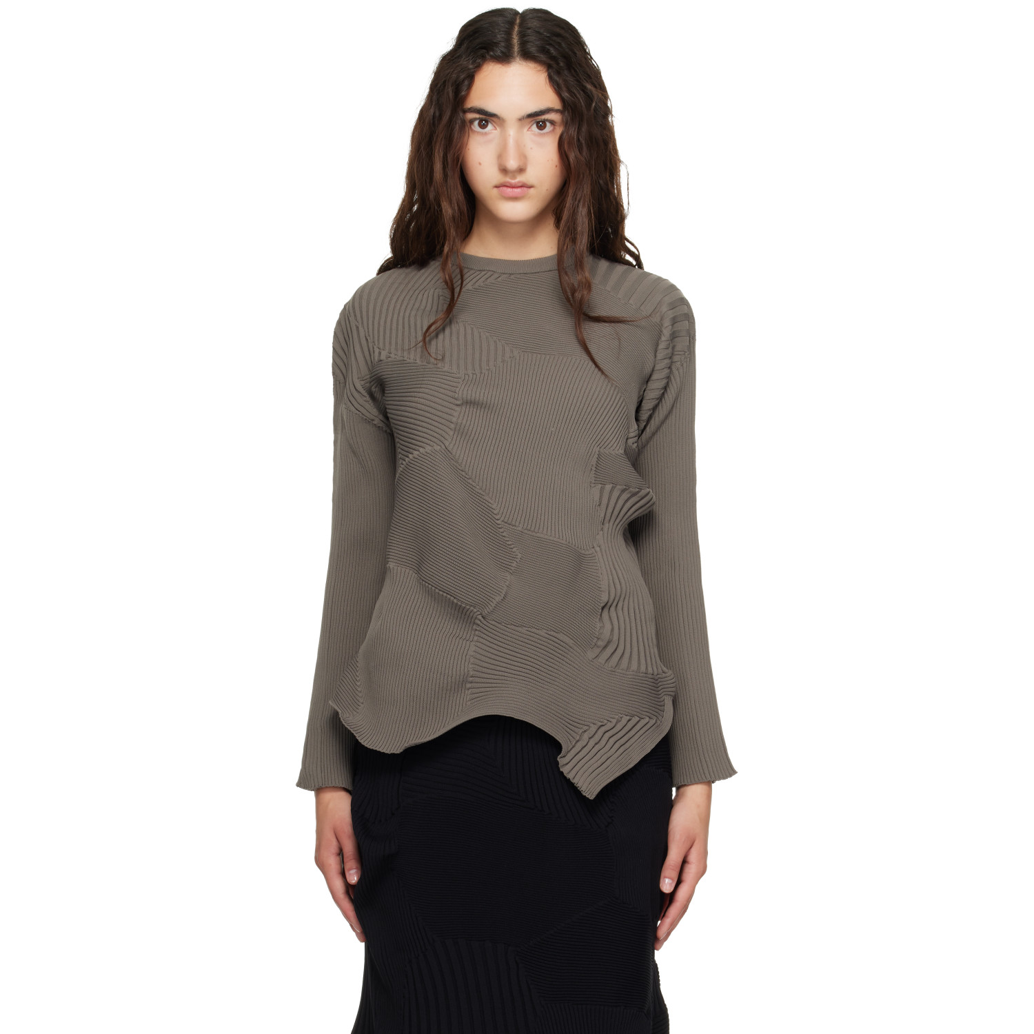 ISSEY MIYAKE Gray Kone Kone Sweater