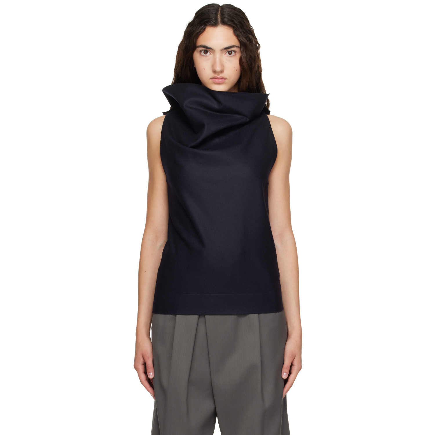 ISSEY MIYAKE Black Shell Top