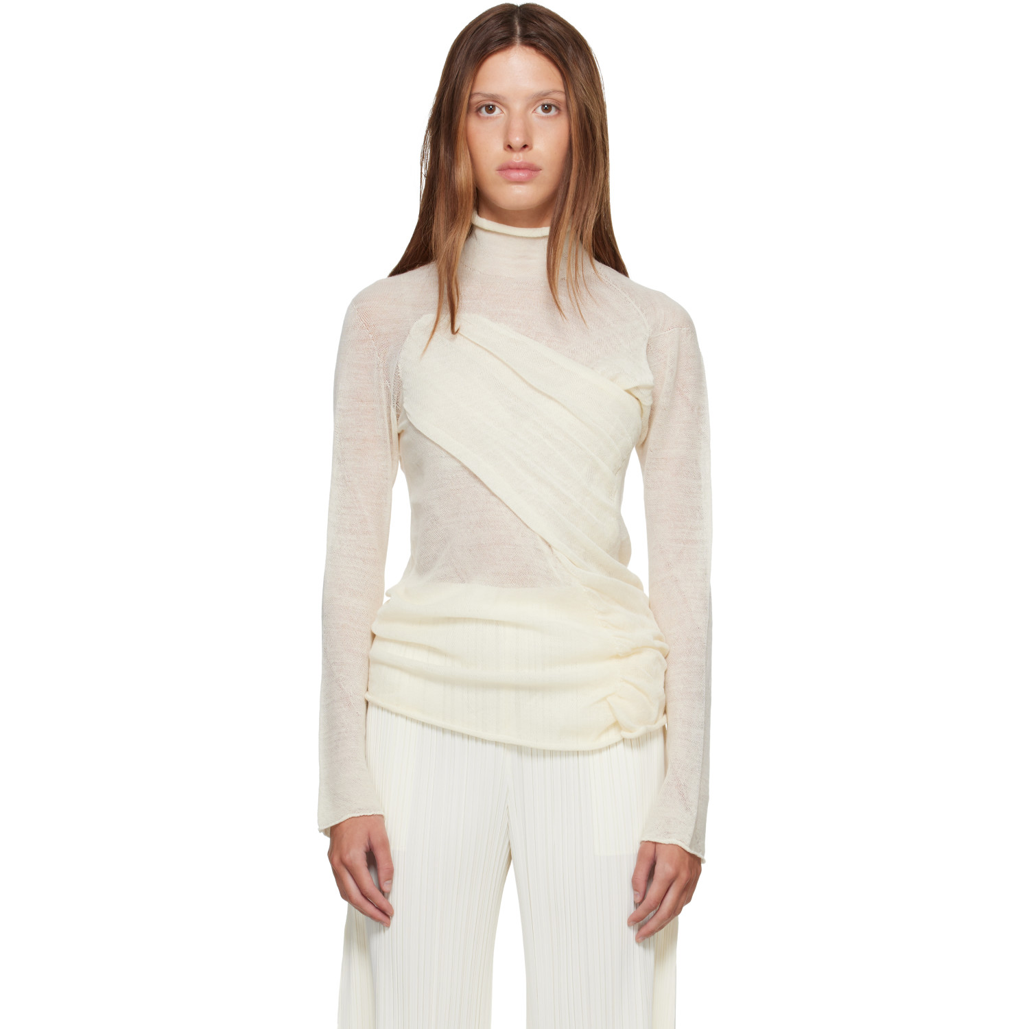 ISSEY MIYAKE Off-White Hug Top