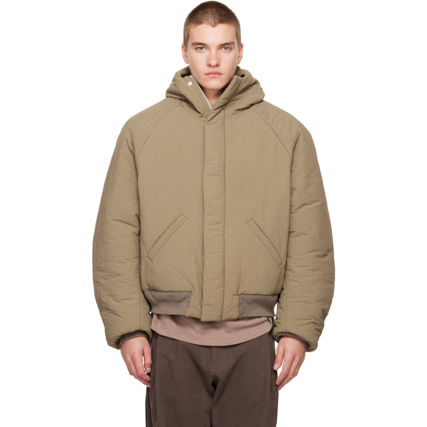Seventh Beige Orb Puffer Coat