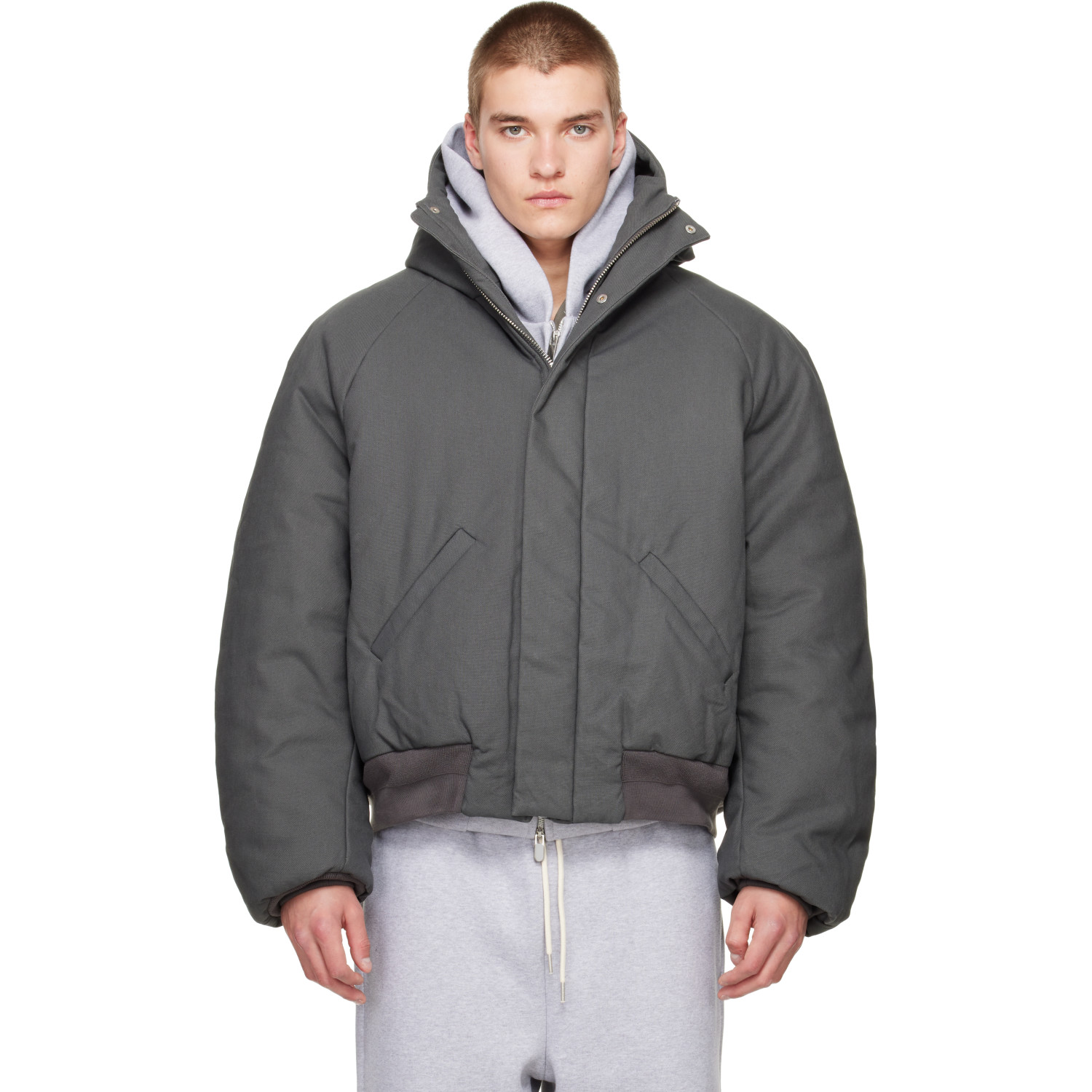 Seventh Gray Orb Puffer Coat