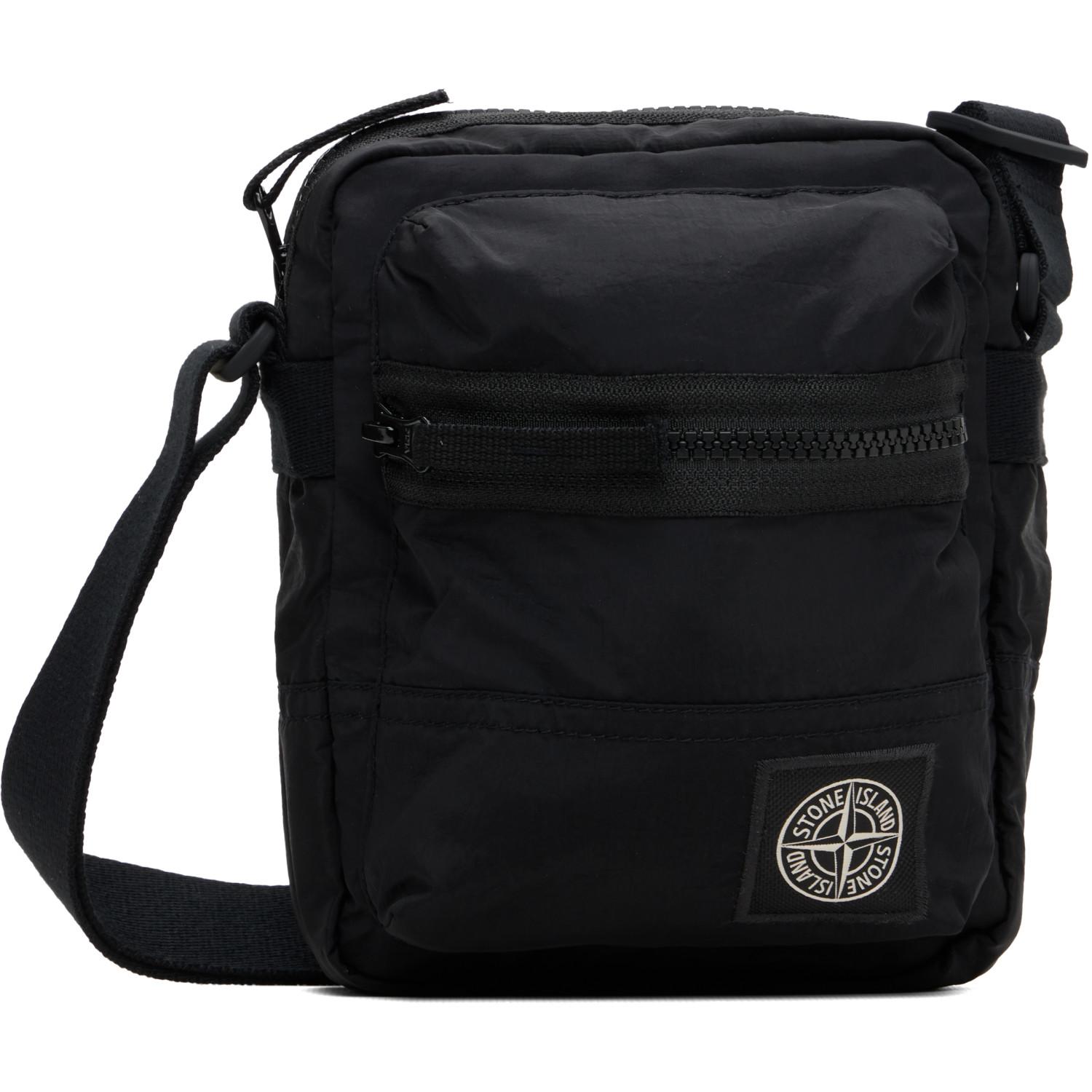 Stone Island Black 9200015 Coated Nylon Metal ECONYL Bag