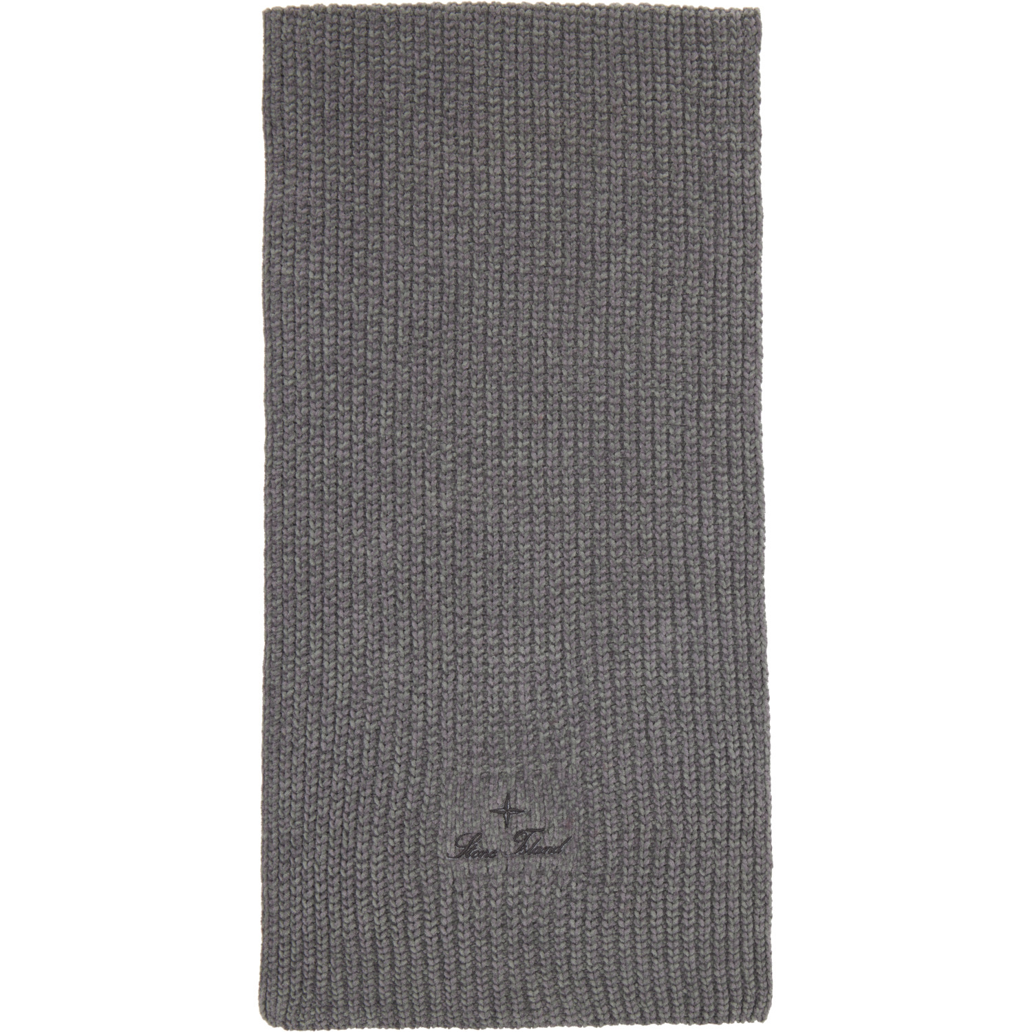 Stone Island Gray N200001 Mouliné Cotton Chenille Scarf