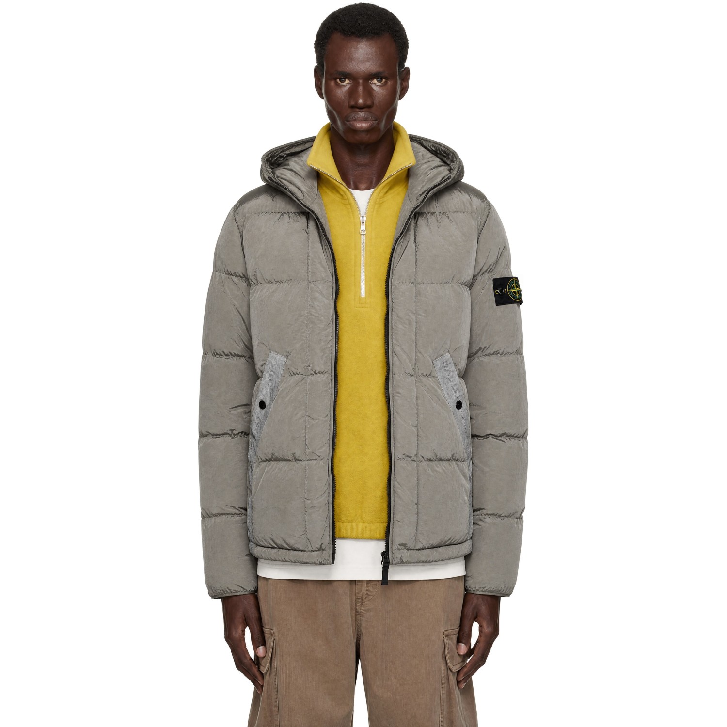 Stone Island Gray 4100019 Nylon Metal Down Jacket