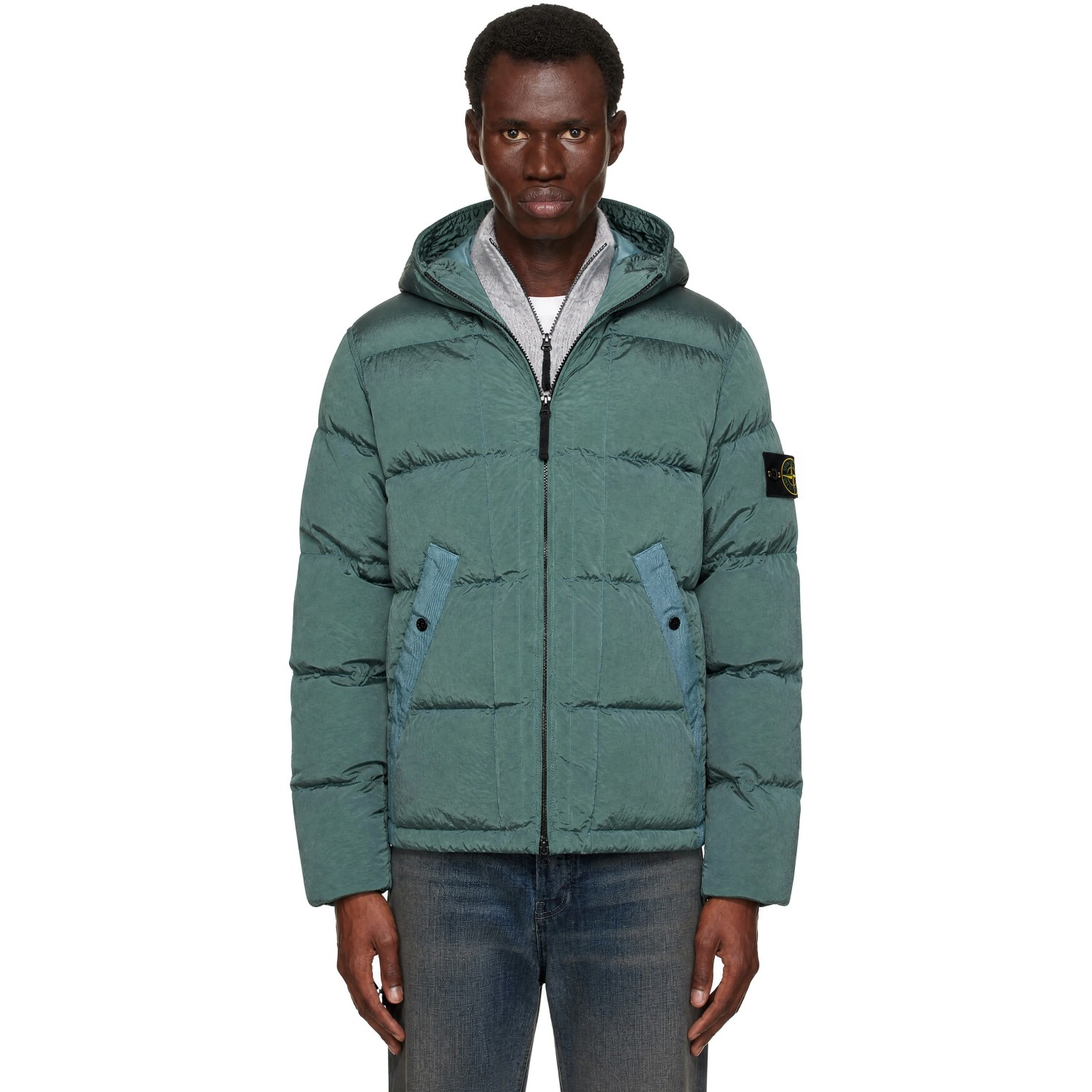 Stone Island Green 4100019 Nylon Metal Down Jacket